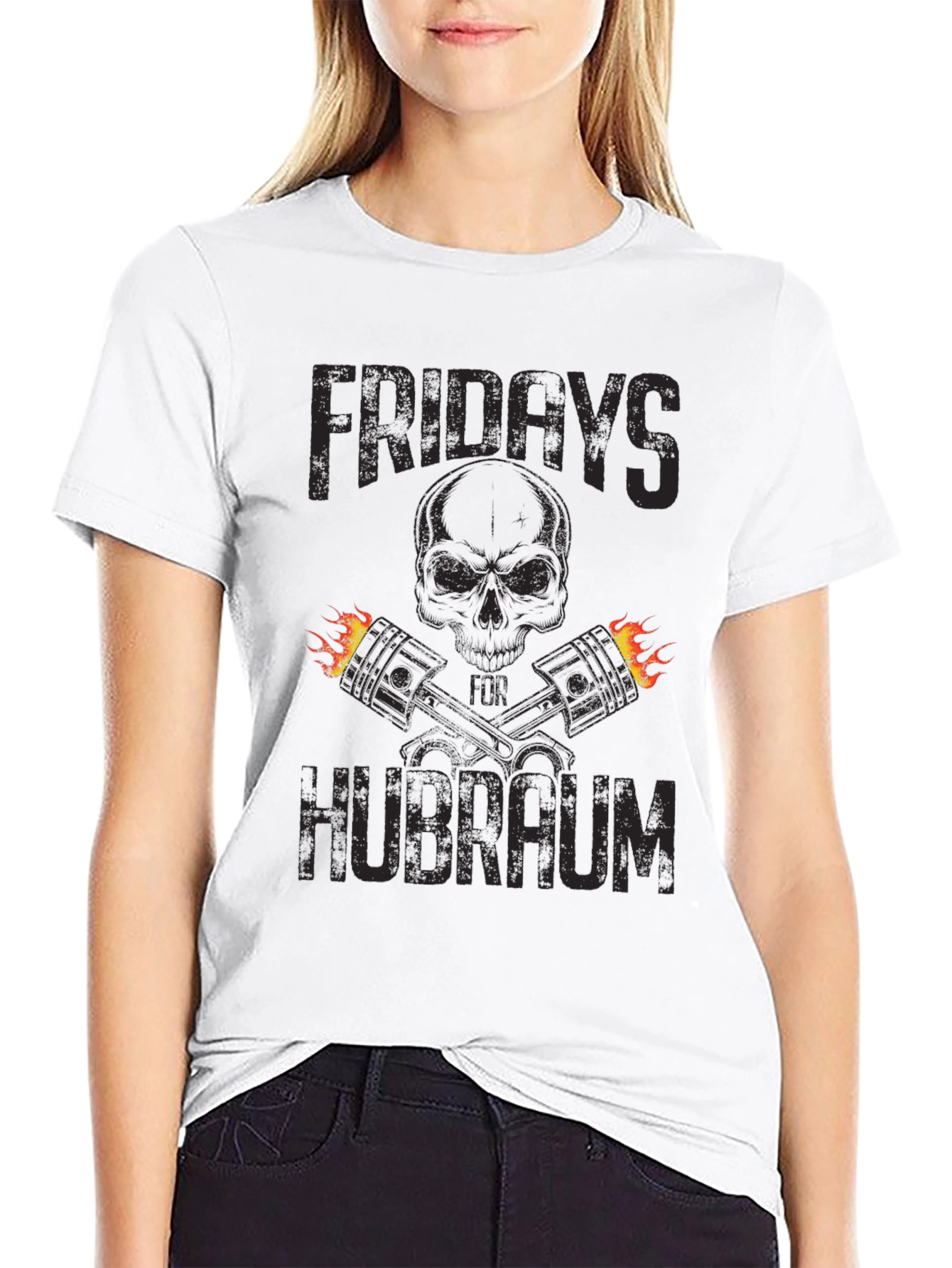 Fridays Hubraum Skull & Pistons Graphic T-Shirt
