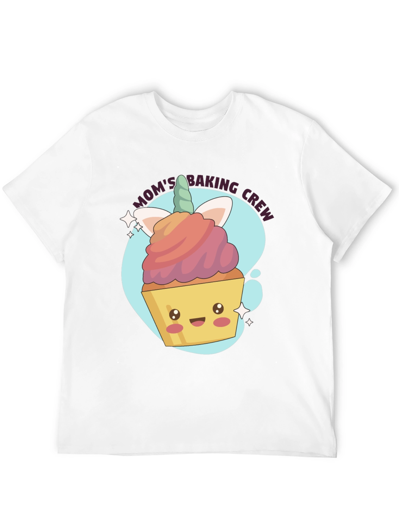Moms Baking Crew Cute Cupcake Graphic Tee