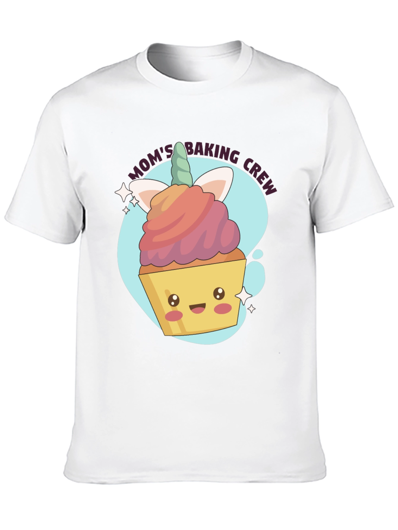 Moms Baking Crew Cute Cupcake Graphic Tee