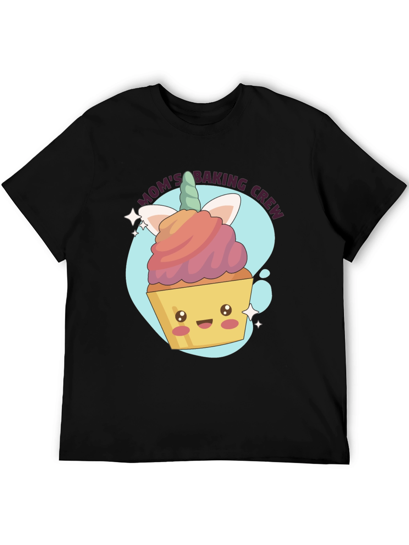 Moms Baking Crew Cute Cupcake Graphic Tee