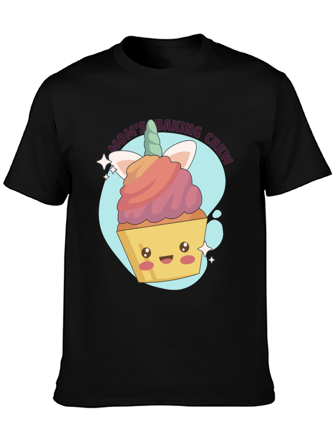 Moms Baking Crew Cute Cupcake Graphic Tee