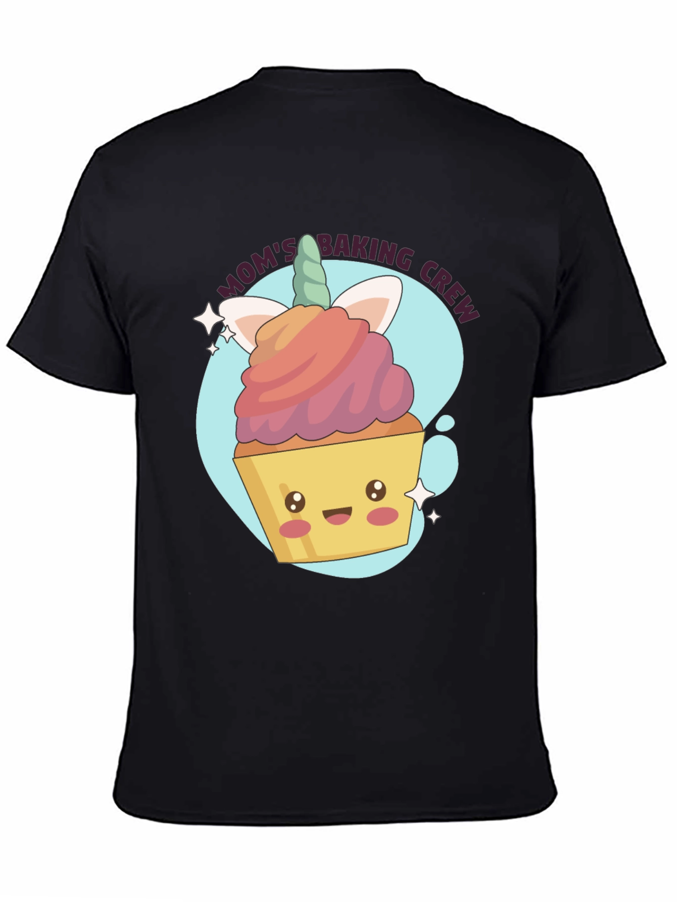Moms Baking Crew Cute Cupcake Graphic Tee