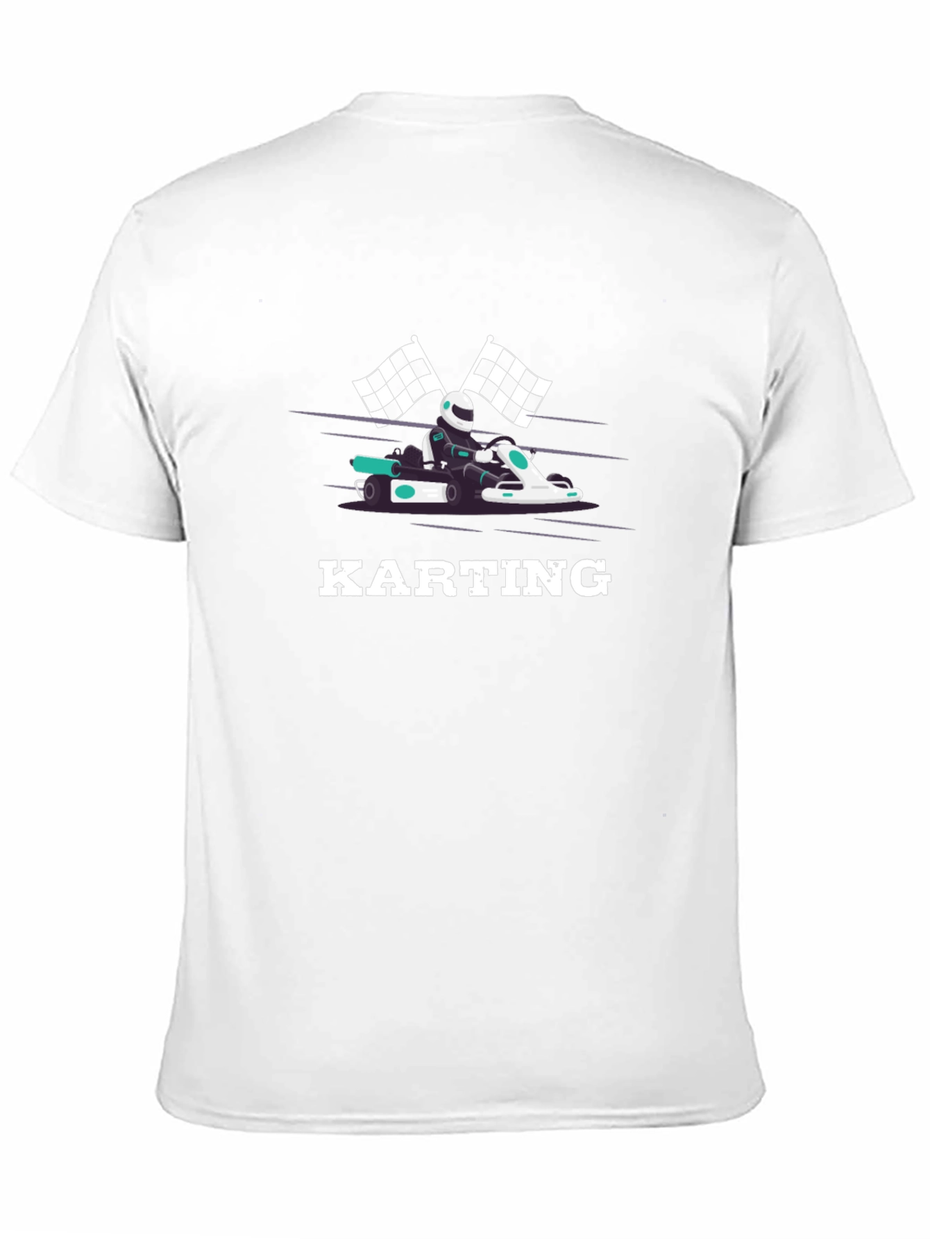 Karting Black T-Shirt - Racing Design