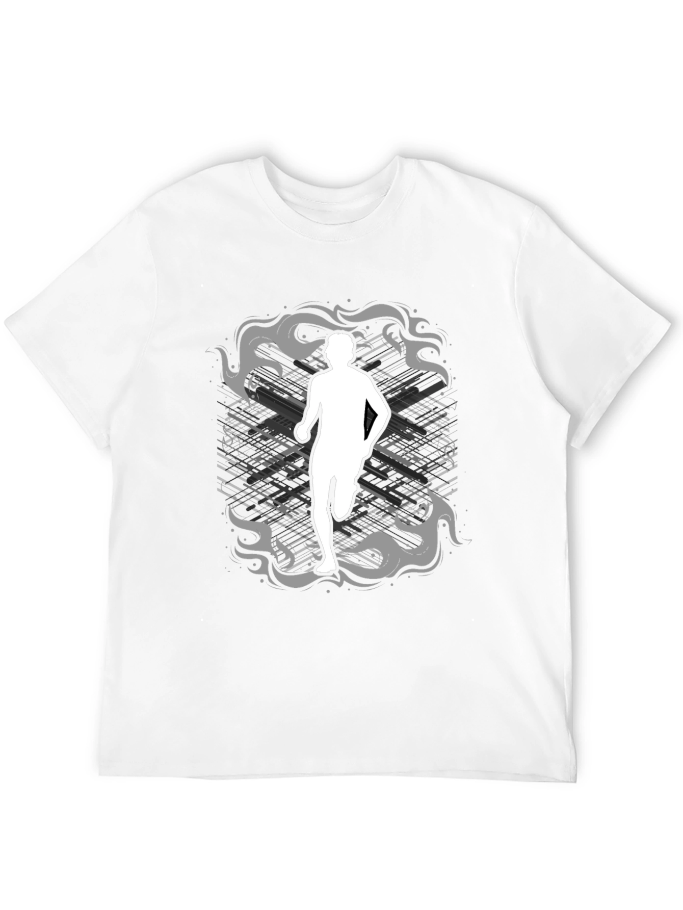 Runner Graphic Tee - Black Cotton Shirt