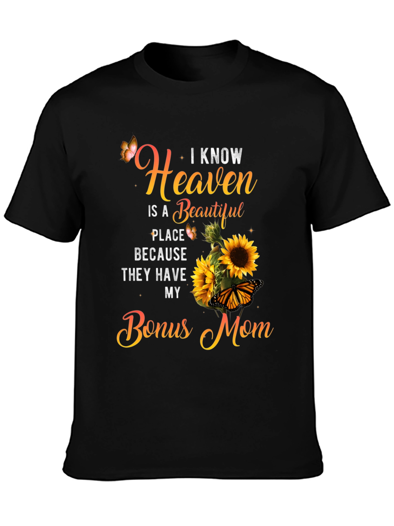 Bonus Mom Sunflower Graphic T-Shirt