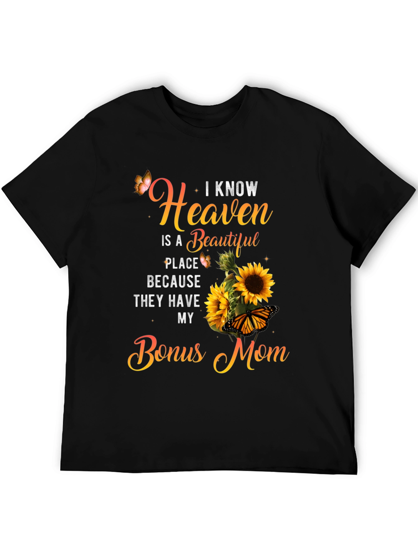 Bonus Mom Sunflower Graphic T-Shirt