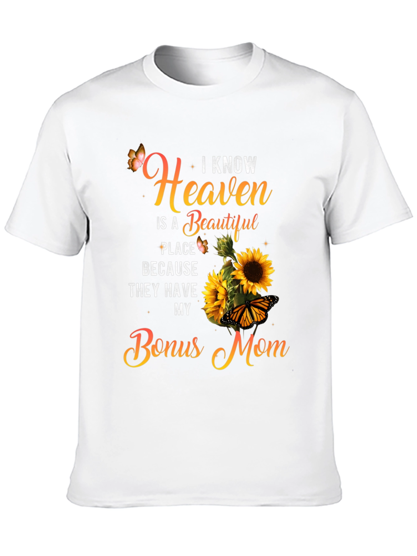 Bonus Mom Sunflower Graphic T-Shirt
