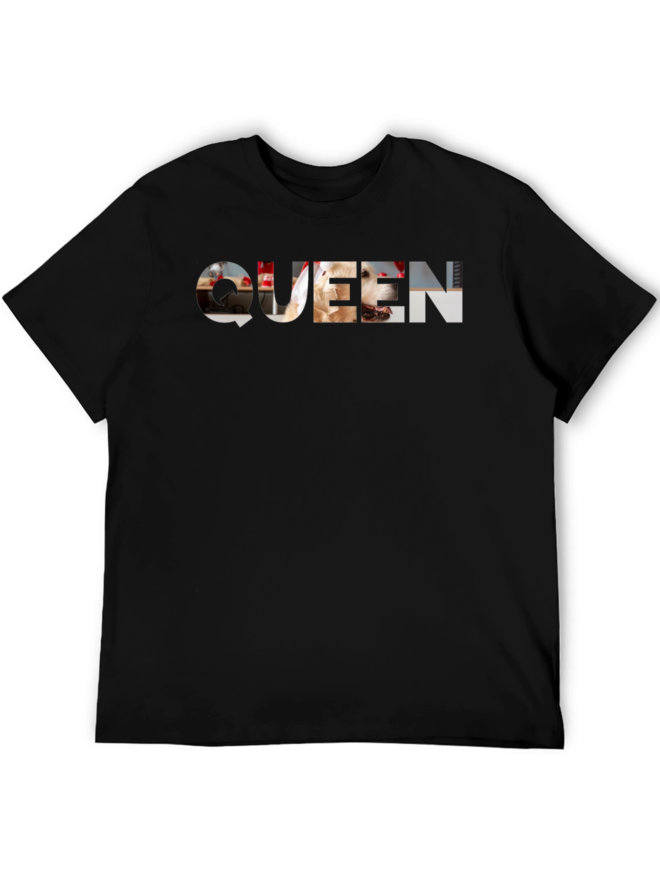 Queen Dog Graphic Tee - Black
