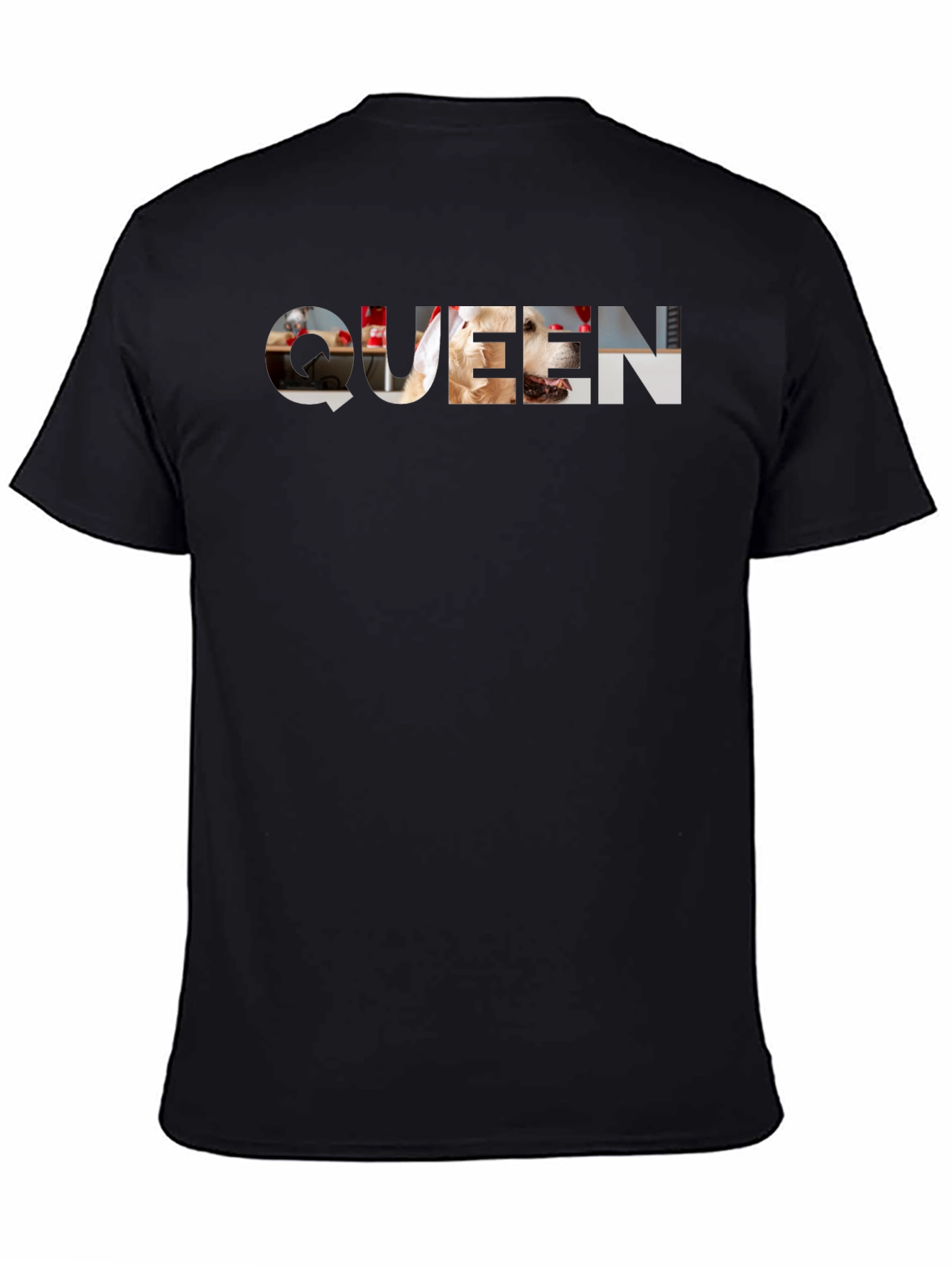 Queen Dog Graphic Tee - Black