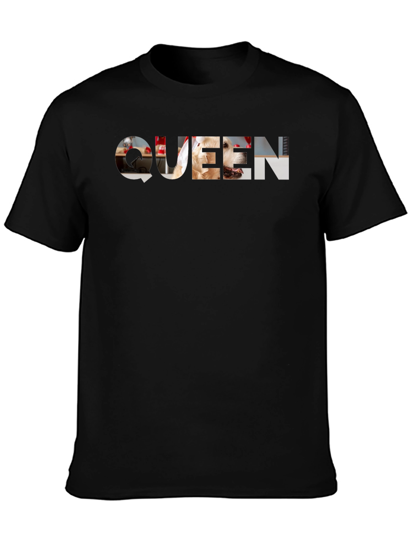 Queen Dog Graphic Tee - Black