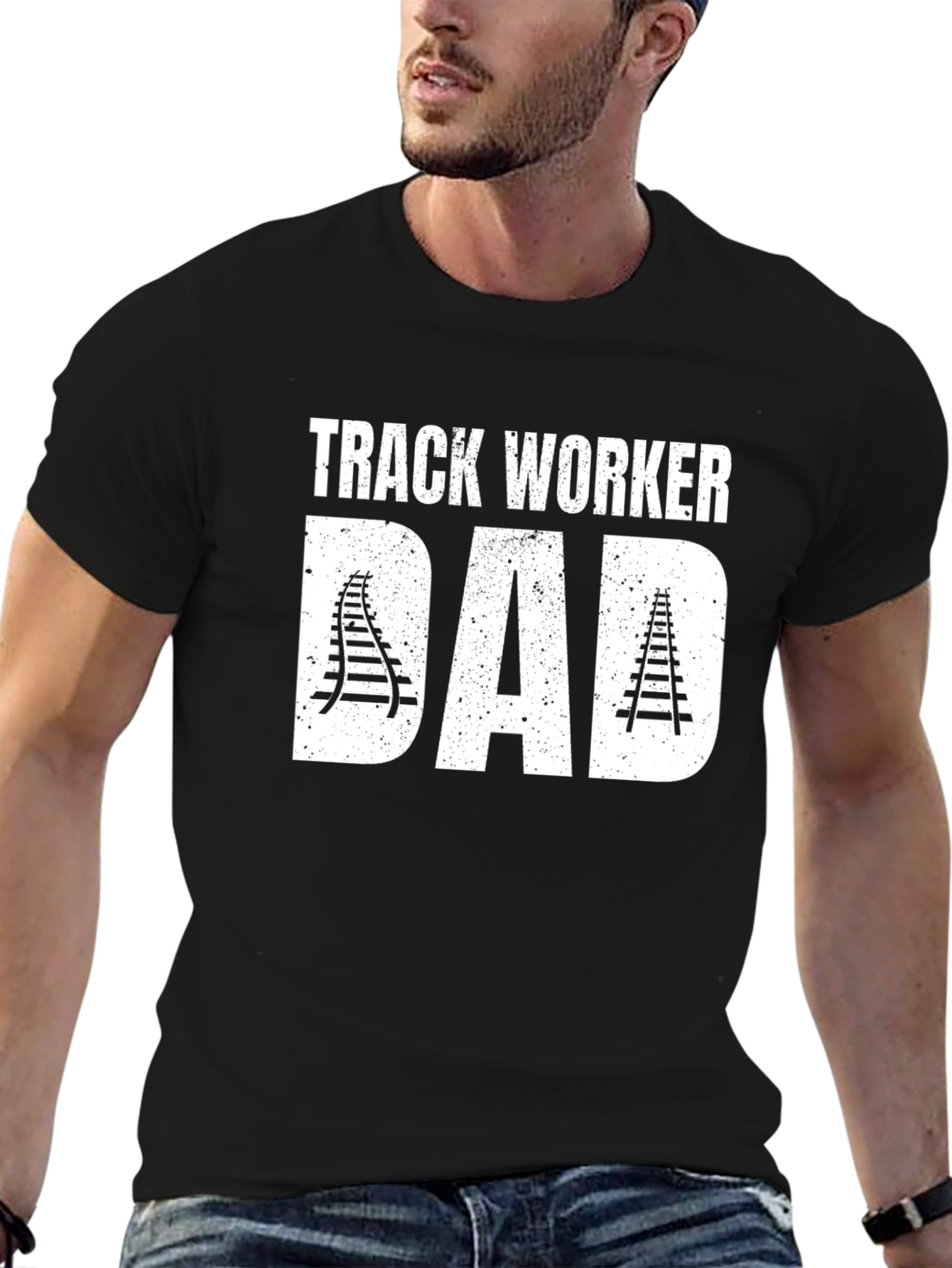 Track Worker Dad T-Shirt - Fathers Day Gift