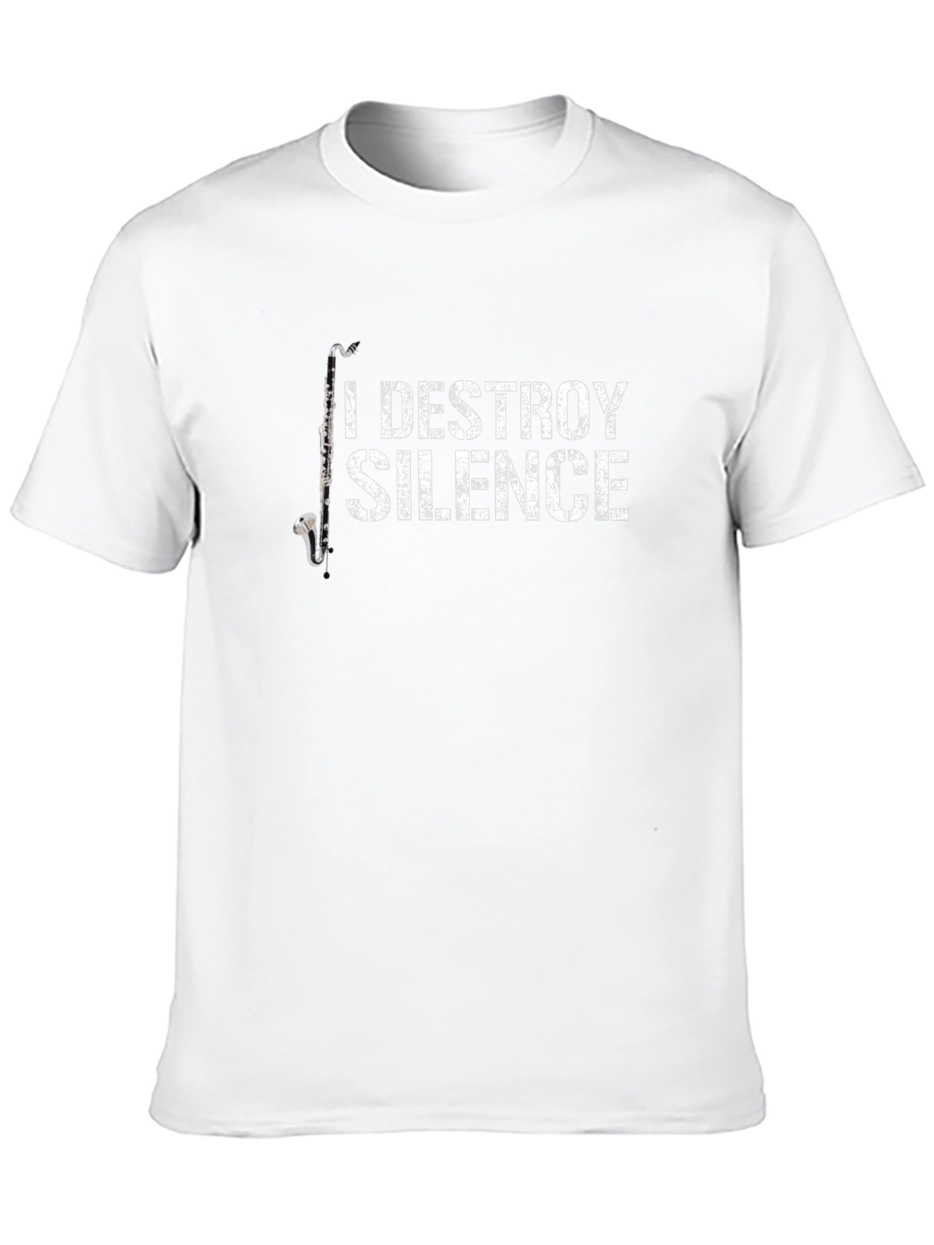 I Destroy Silence Bass Clarinet Black T-Shirt