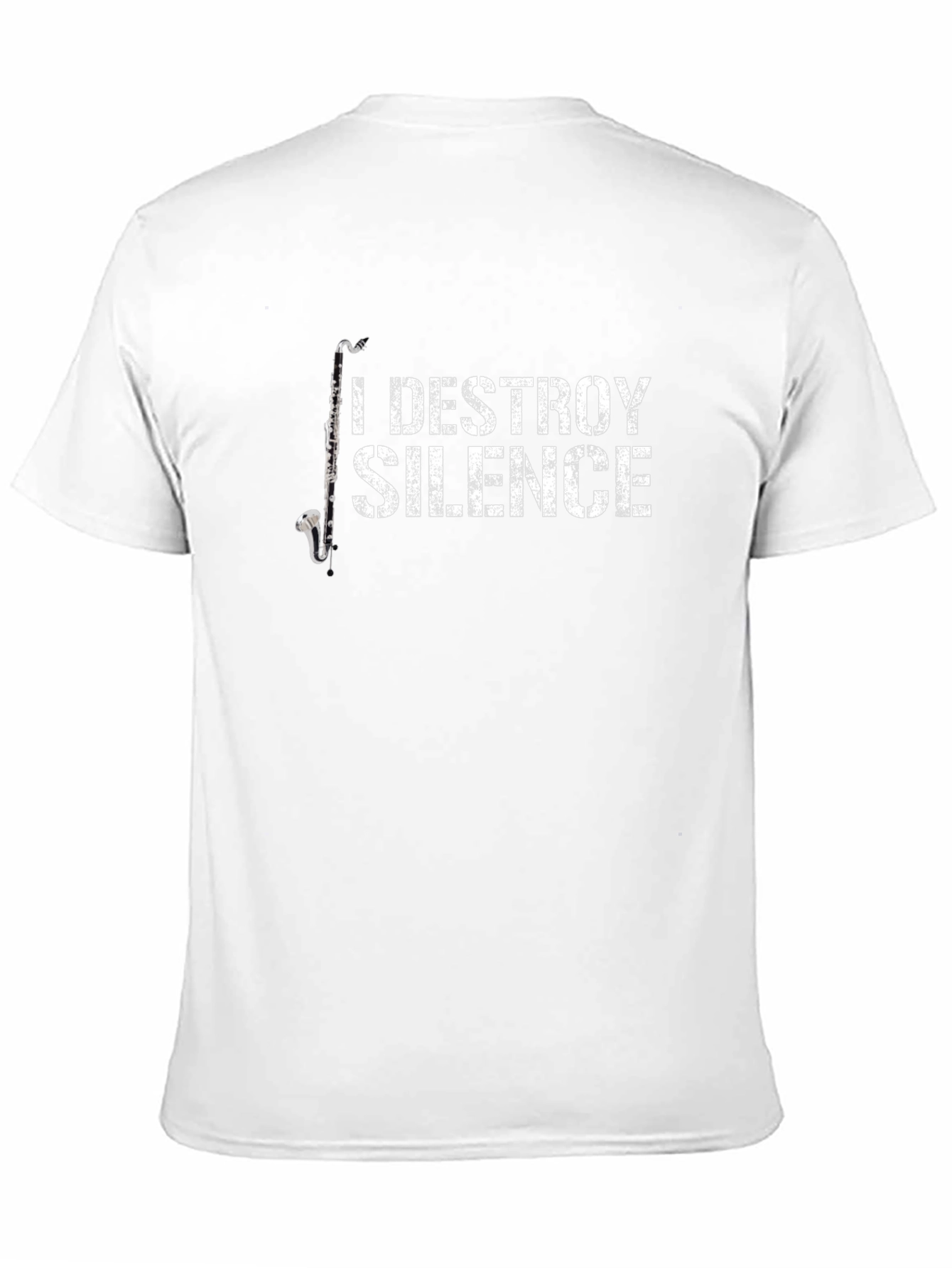 I Destroy Silence Bass Clarinet Black T-Shirt