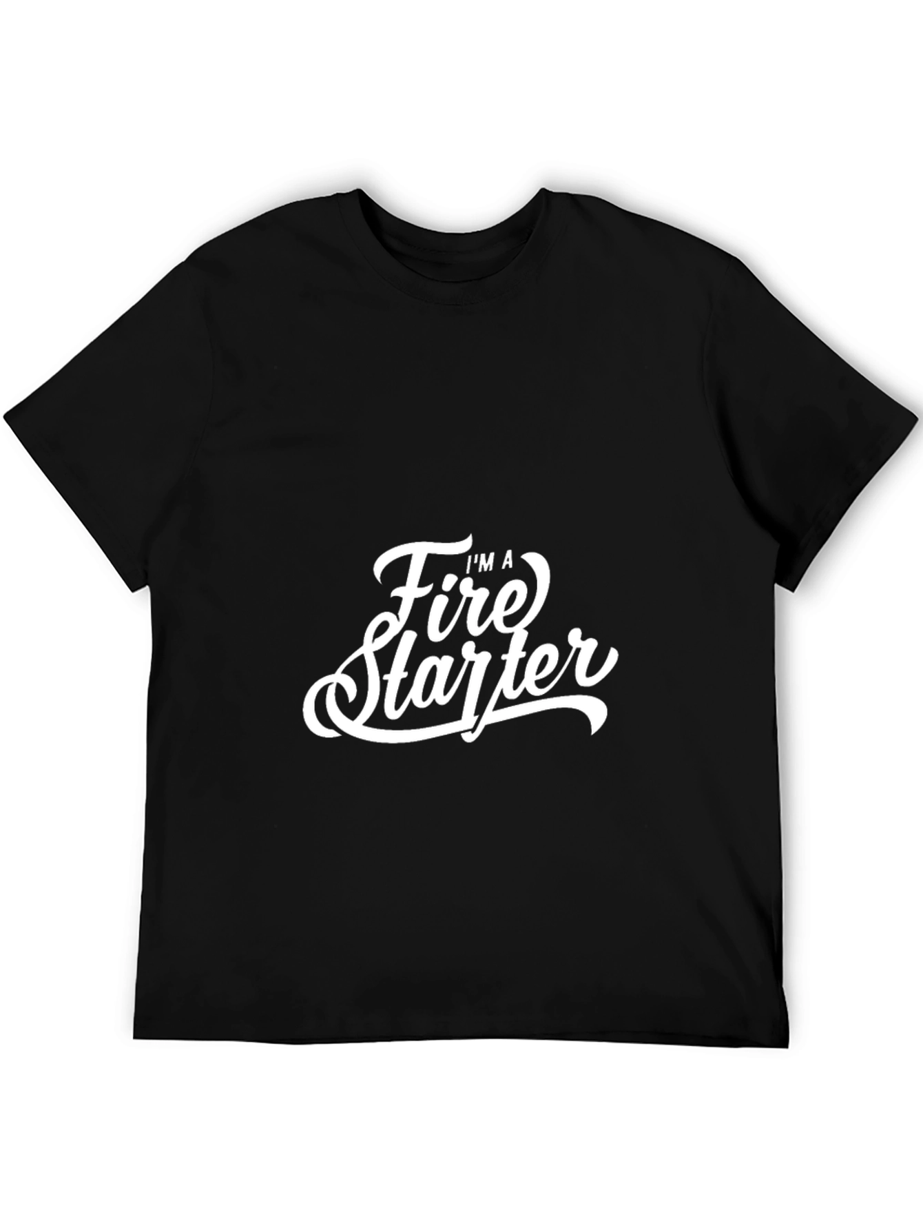 Fire Starter Graphic Tee - Bold Black Cotton