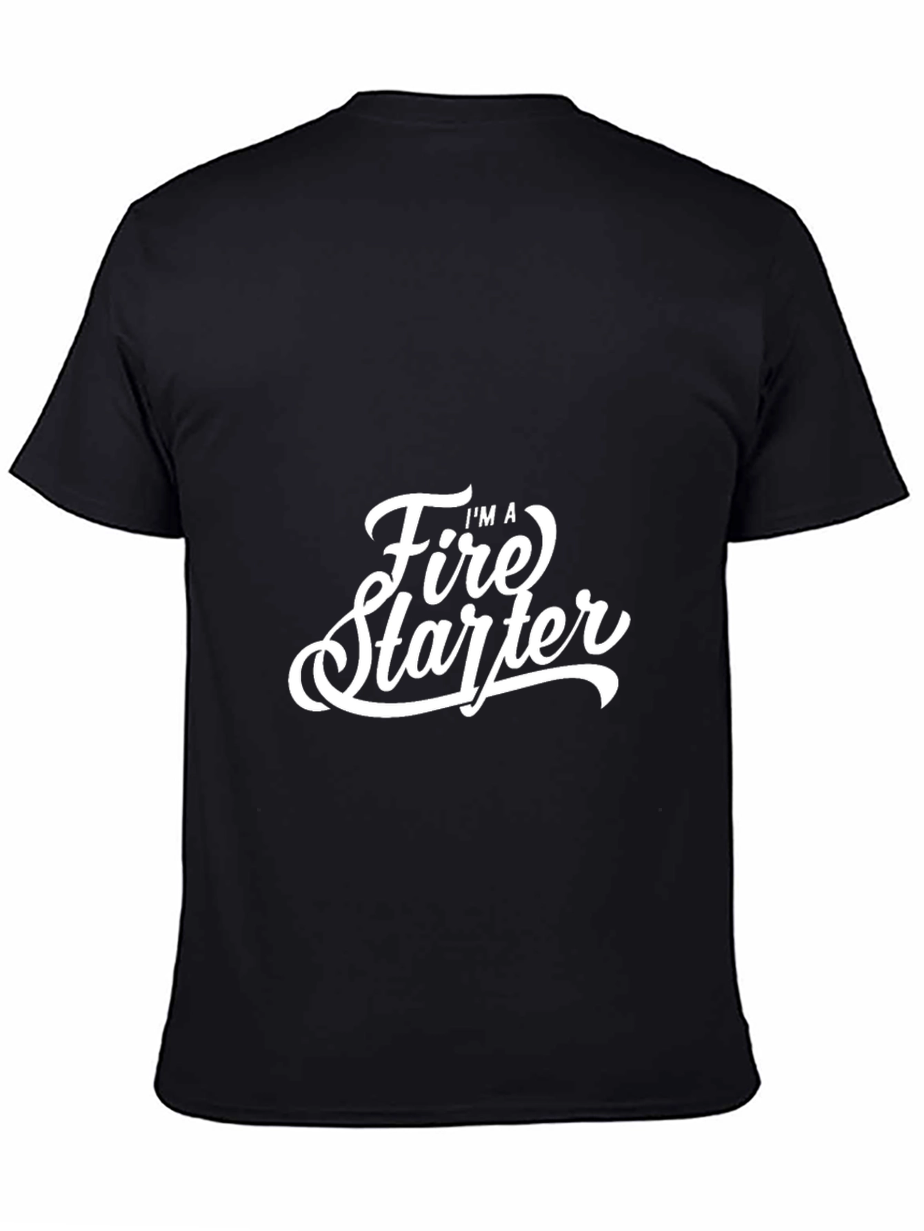Fire Starter Graphic Tee - Bold Black Cotton