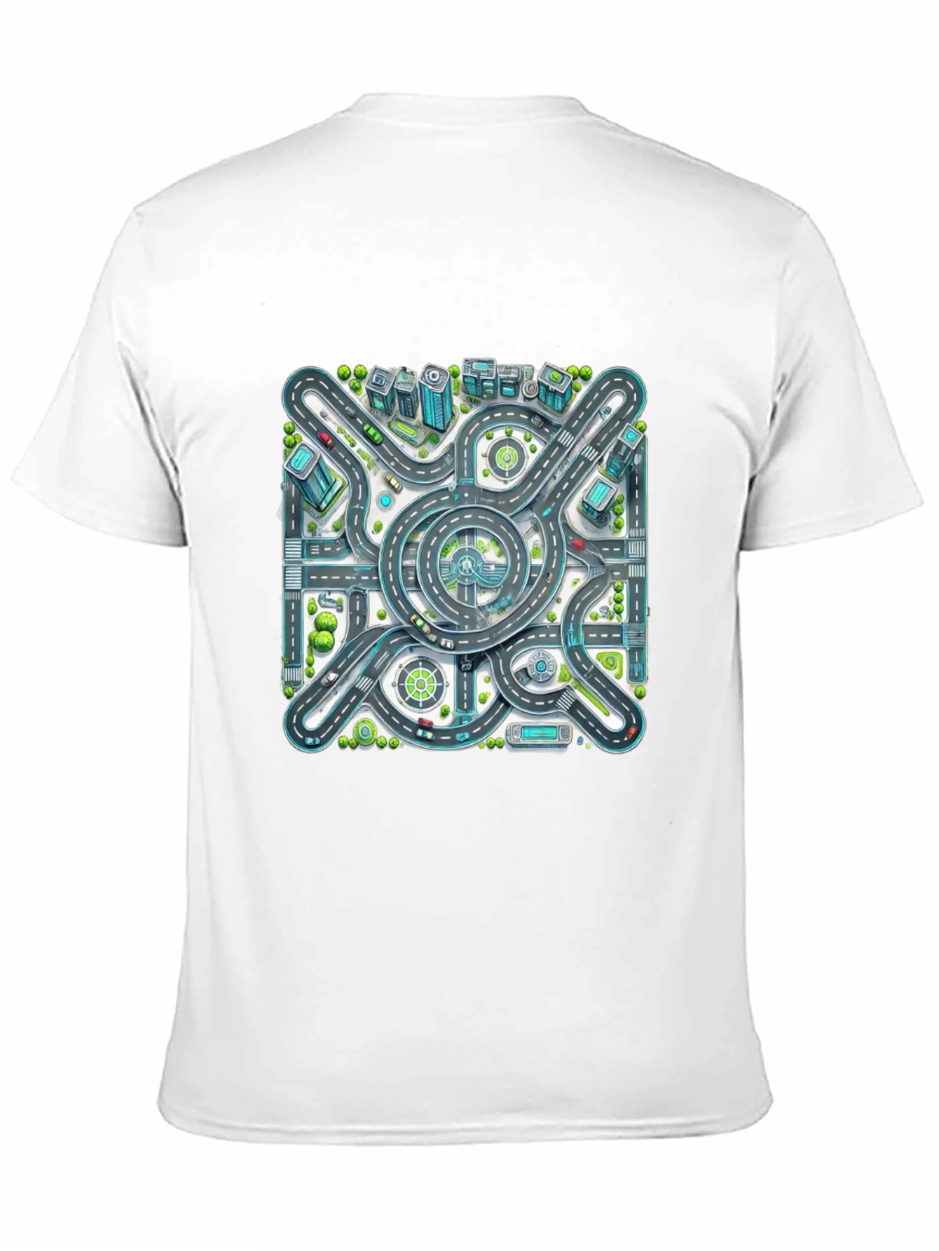 Roadmap Graphic Tee - Cityscape Design