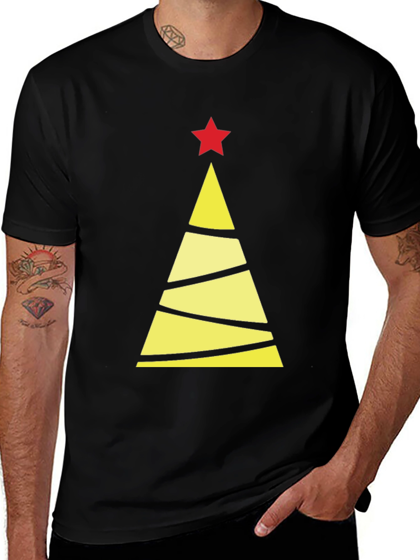 Festive Christmas Tree Graphic Tee - Holiday Style