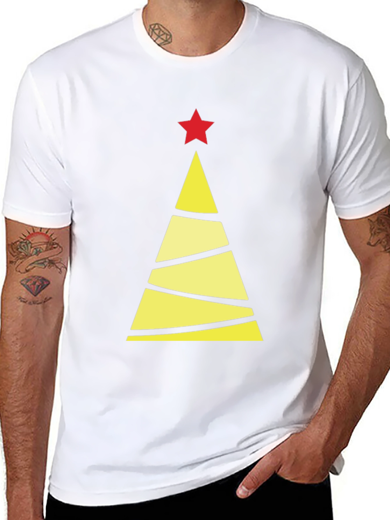 Festive Christmas Tree Graphic Tee - Holiday Style