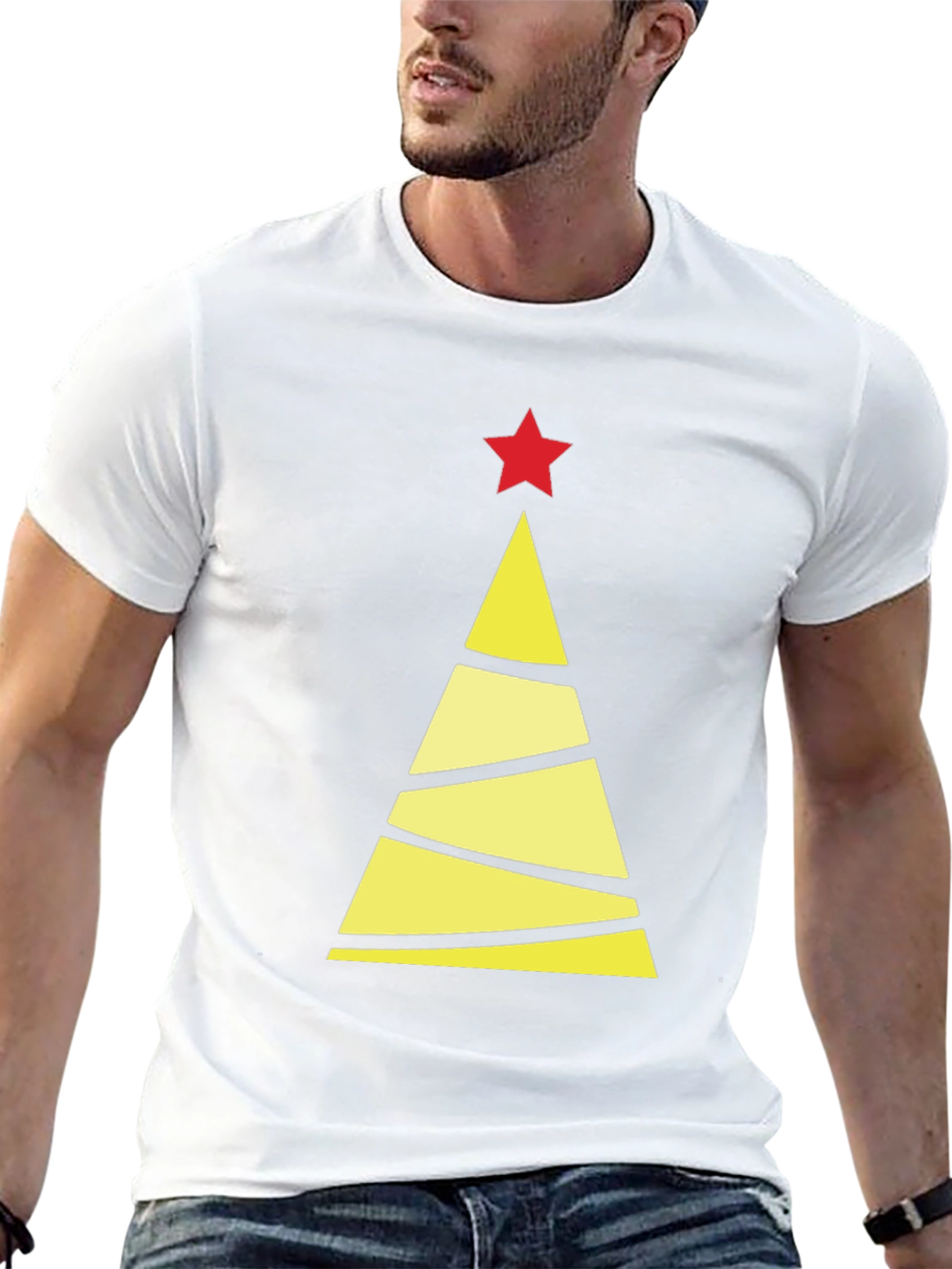 Festive Christmas Tree Graphic Tee - Holiday Style