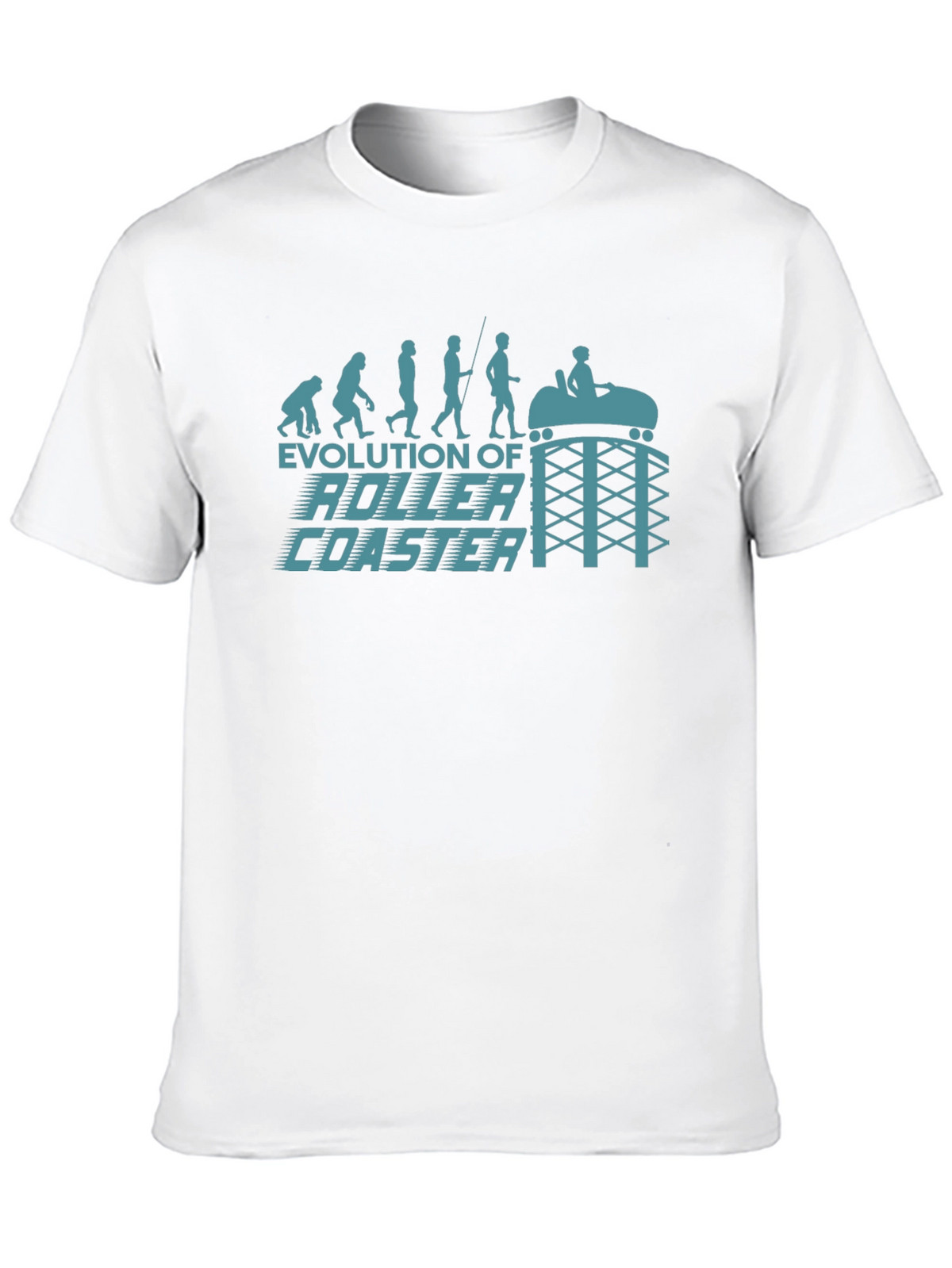 Evolution of Roller Coaster Graphic Tee - Black