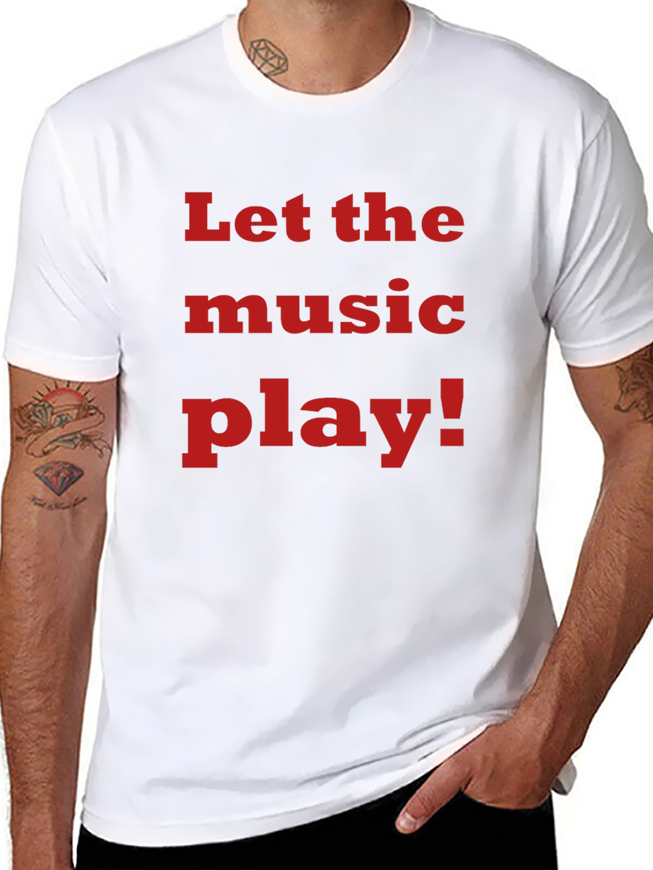 Let the Music Play! Black Graphic Tee