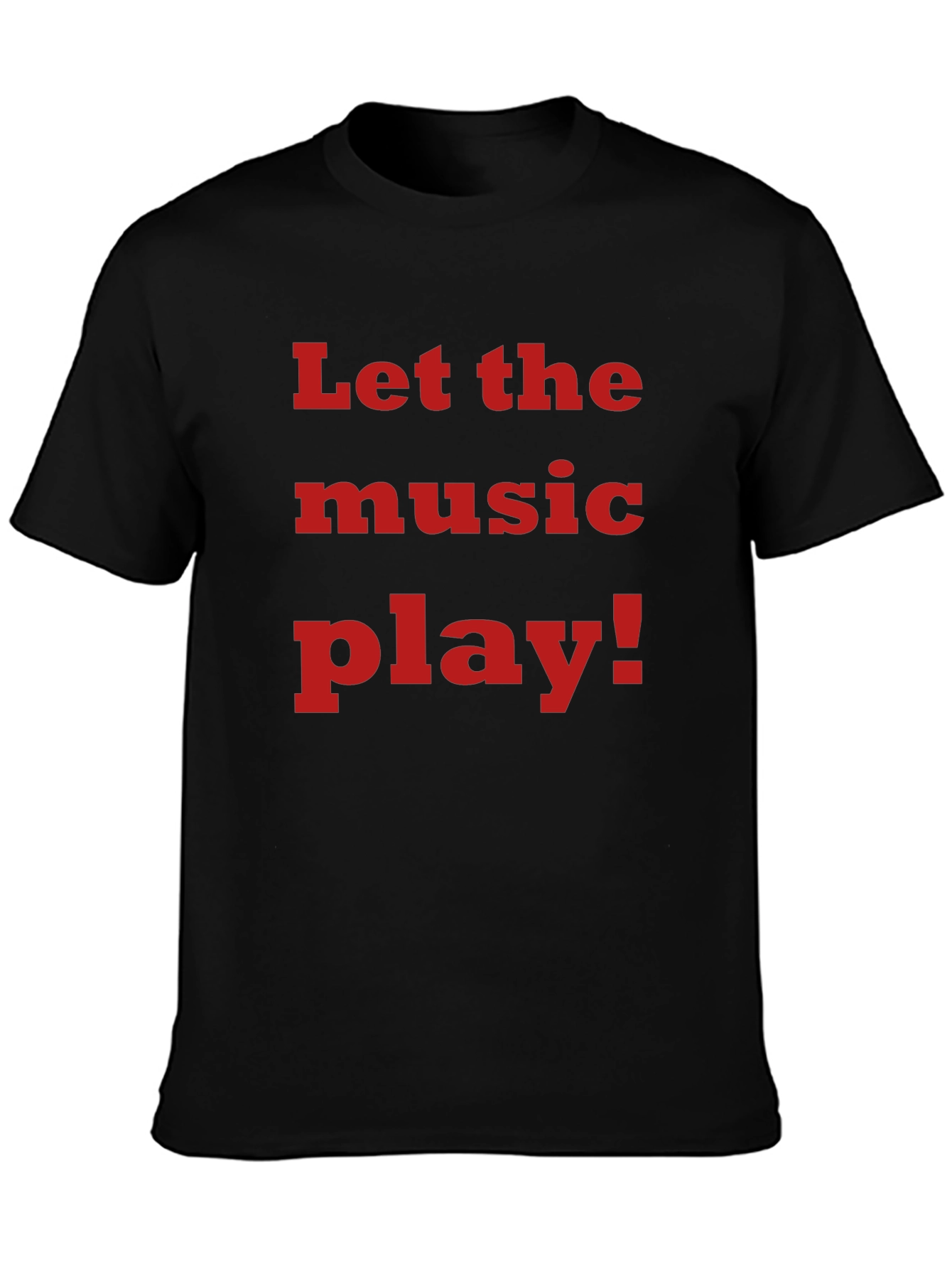 Let the Music Play! Black Graphic Tee