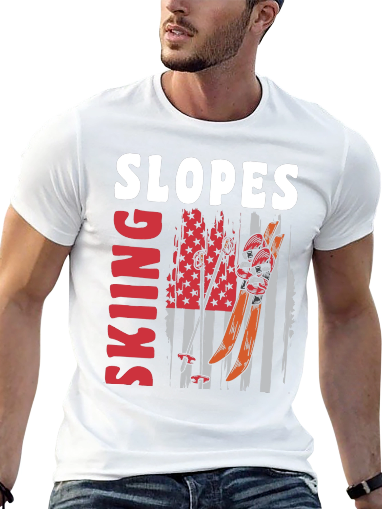 Skiing Slopes Graphic Tee