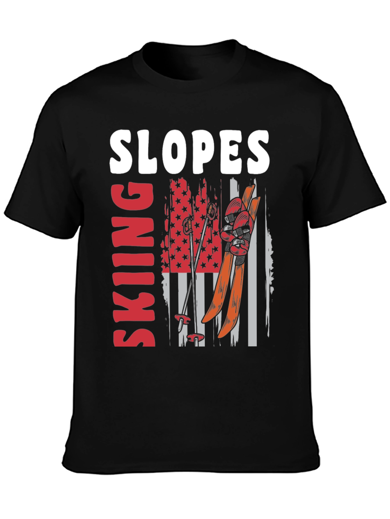 Skiing Slopes Graphic Tee