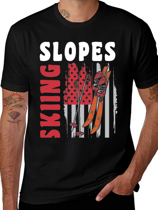 Skiing Slopes Graphic Tee