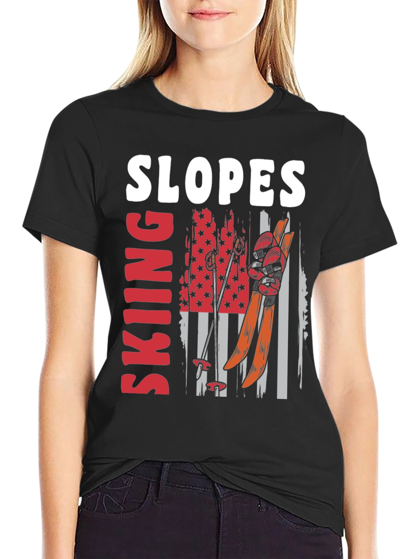 Skiing Slopes Graphic Tee