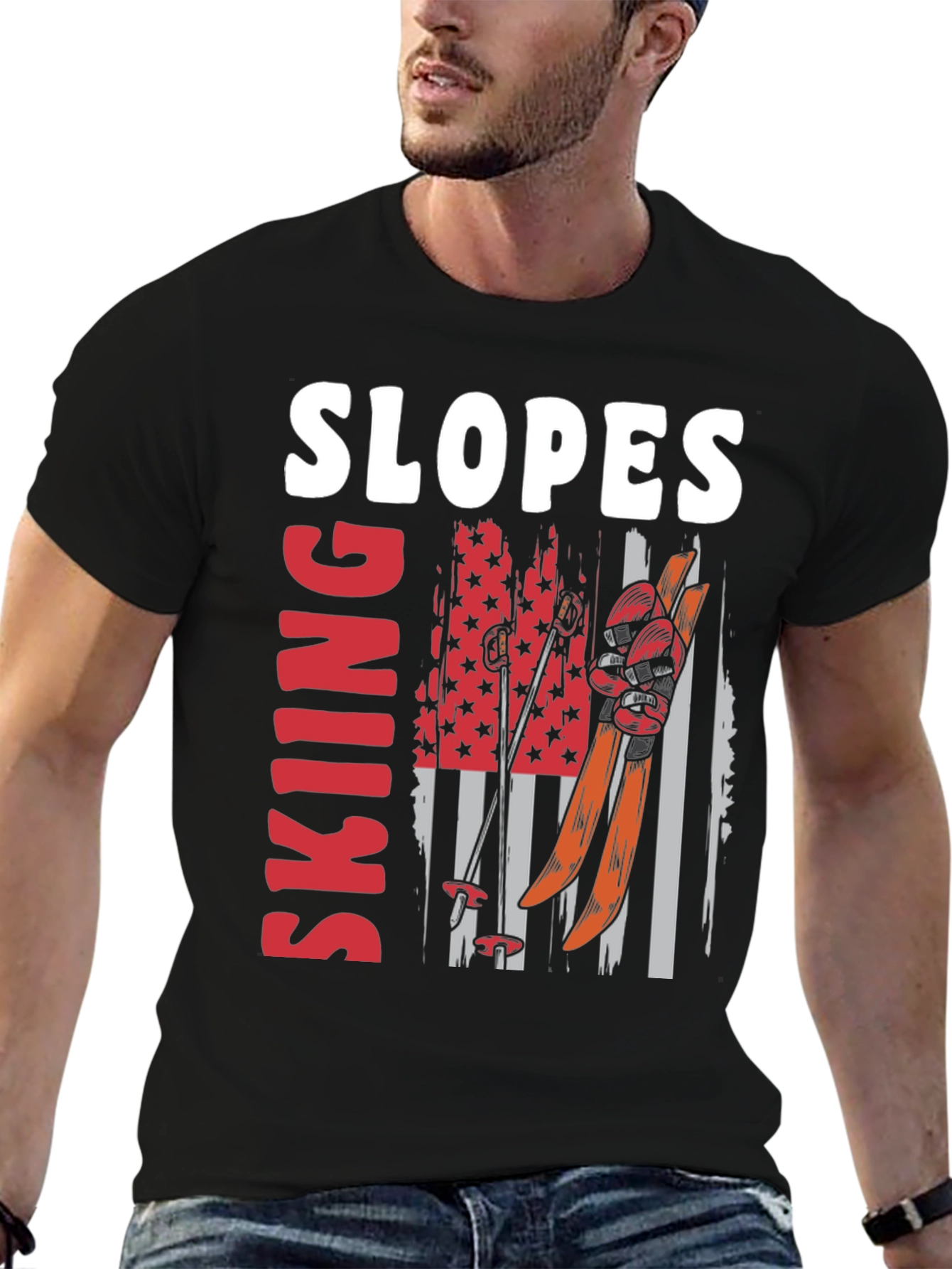 Skiing Slopes Graphic Tee