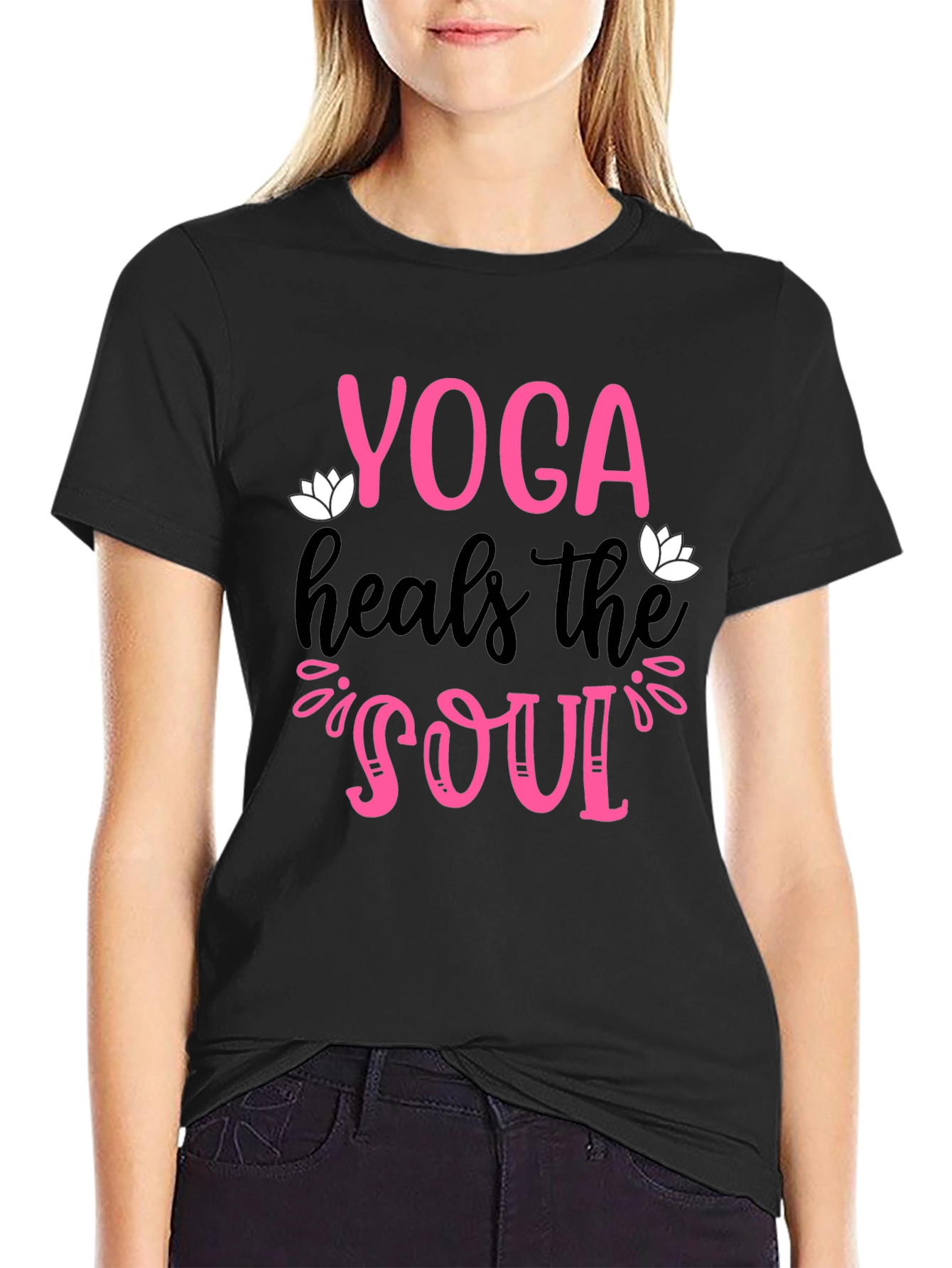 Yoga Heals the Soul Graphic T-Shirt