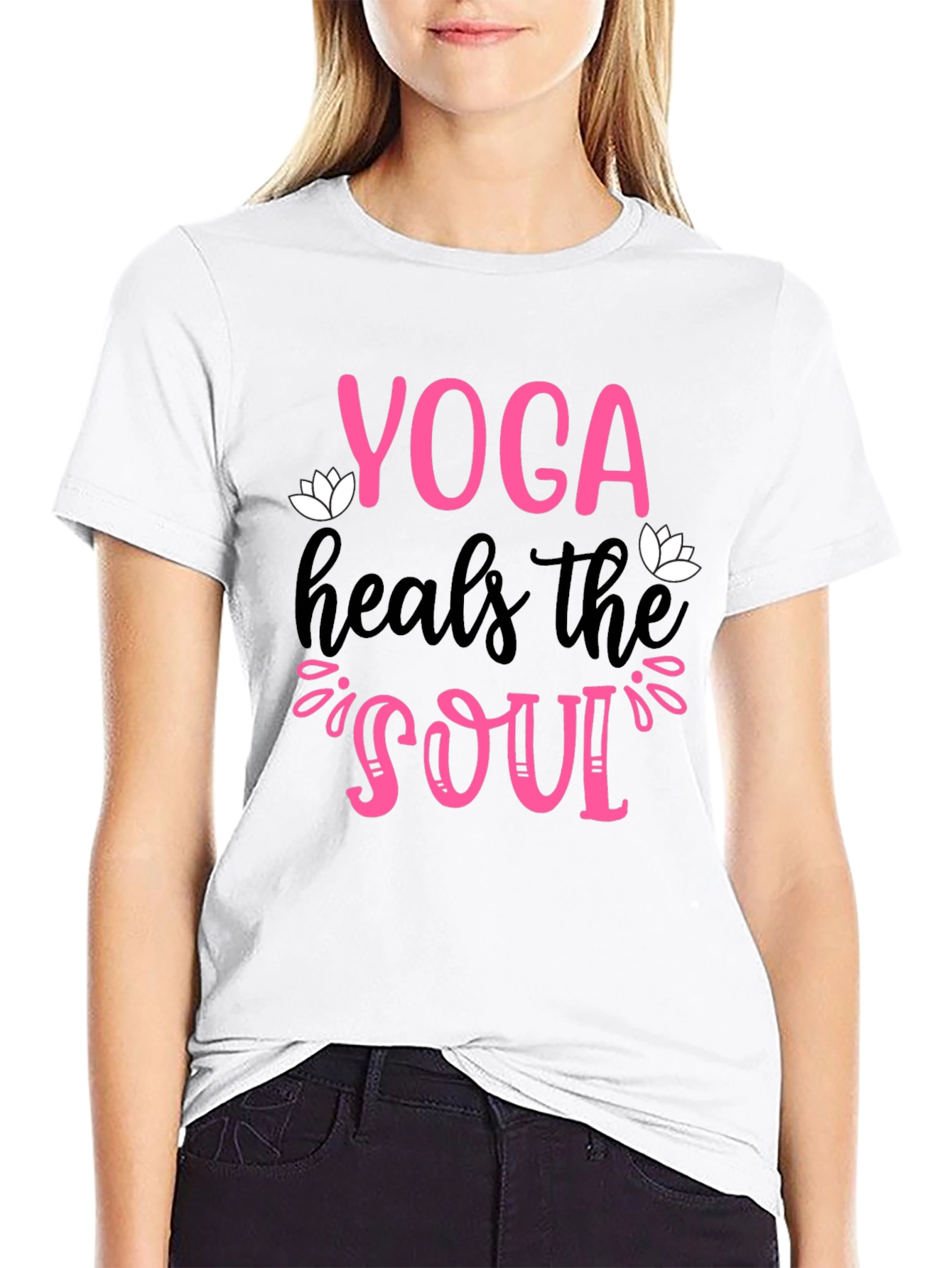 Yoga Heals the Soul Graphic T-Shirt