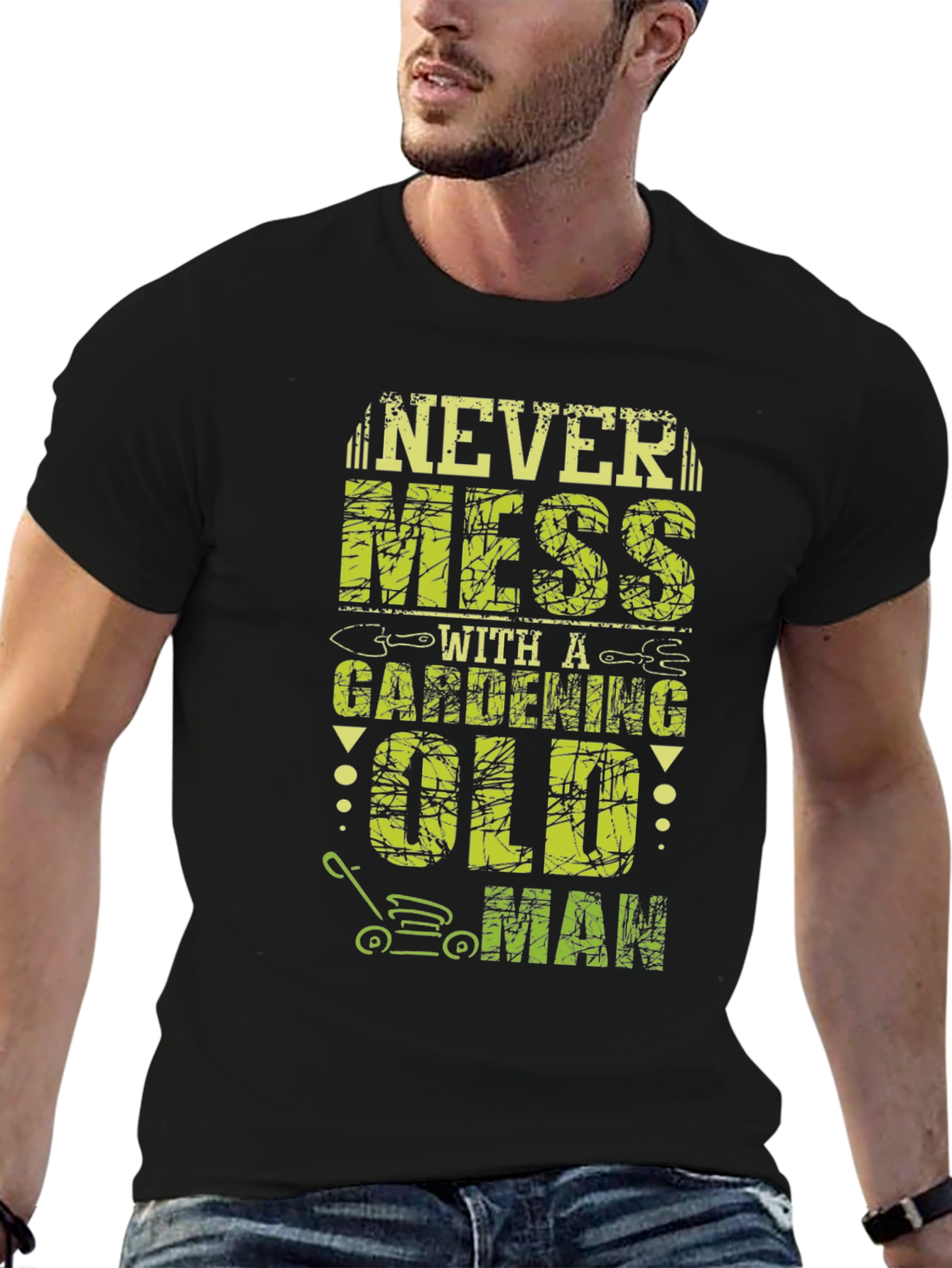 Never Mess Gardening Old Man T-Shirt