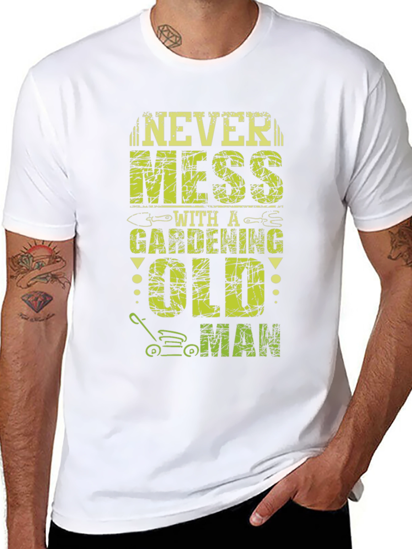 Never Mess Gardening Old Man T-Shirt