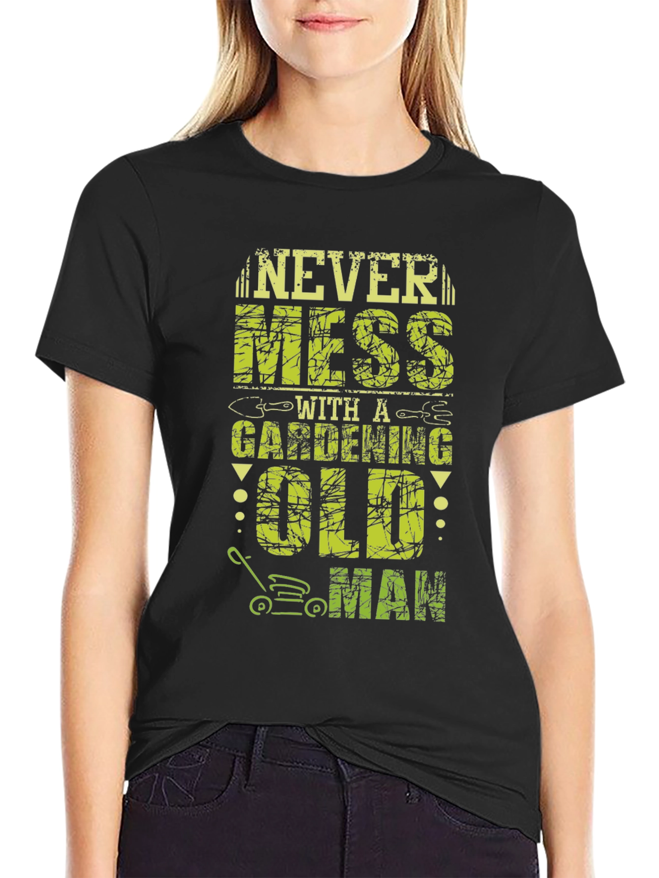 Never Mess Gardening Old Man T-Shirt
