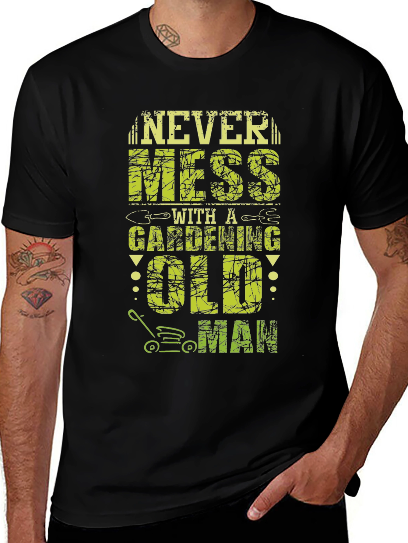 Never Mess Gardening Old Man T-Shirt