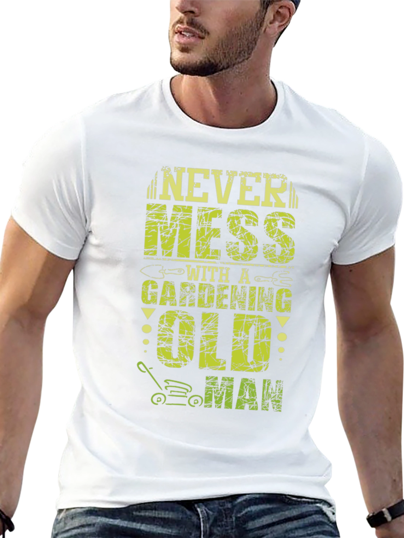 Never Mess Gardening Old Man T-Shirt