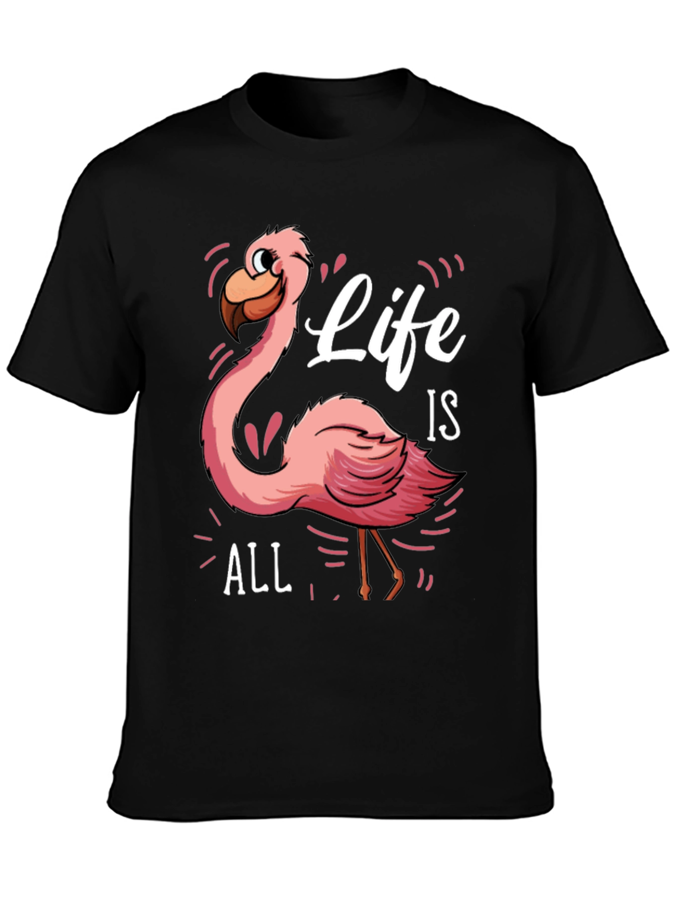 Life is All Flamingo Graphic Tee