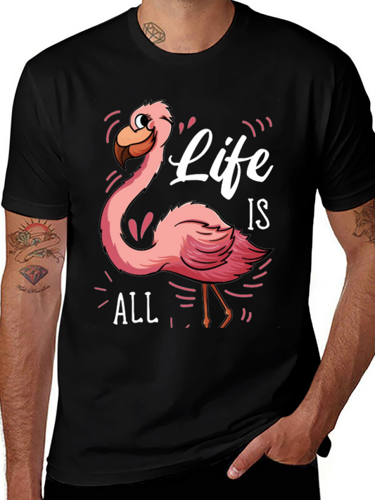 Life is All Flamingo Graphic Tee
