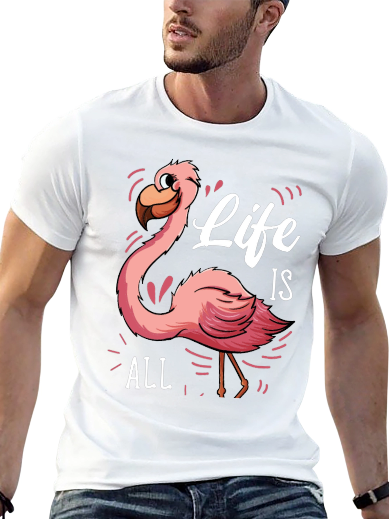 Life is All Flamingo Graphic Tee