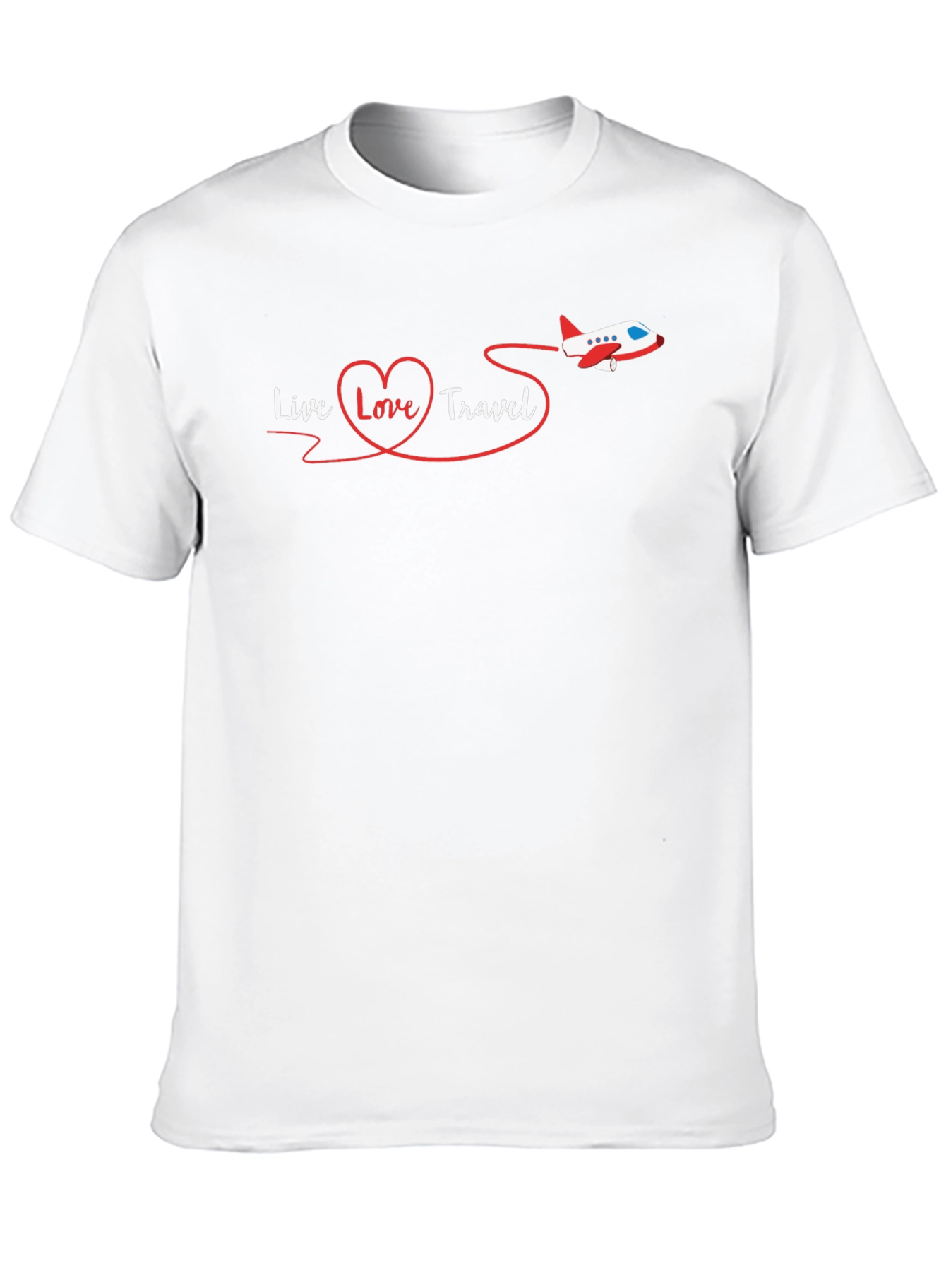 Live Love Travel Graphic Tee - Black Cotton Shirt