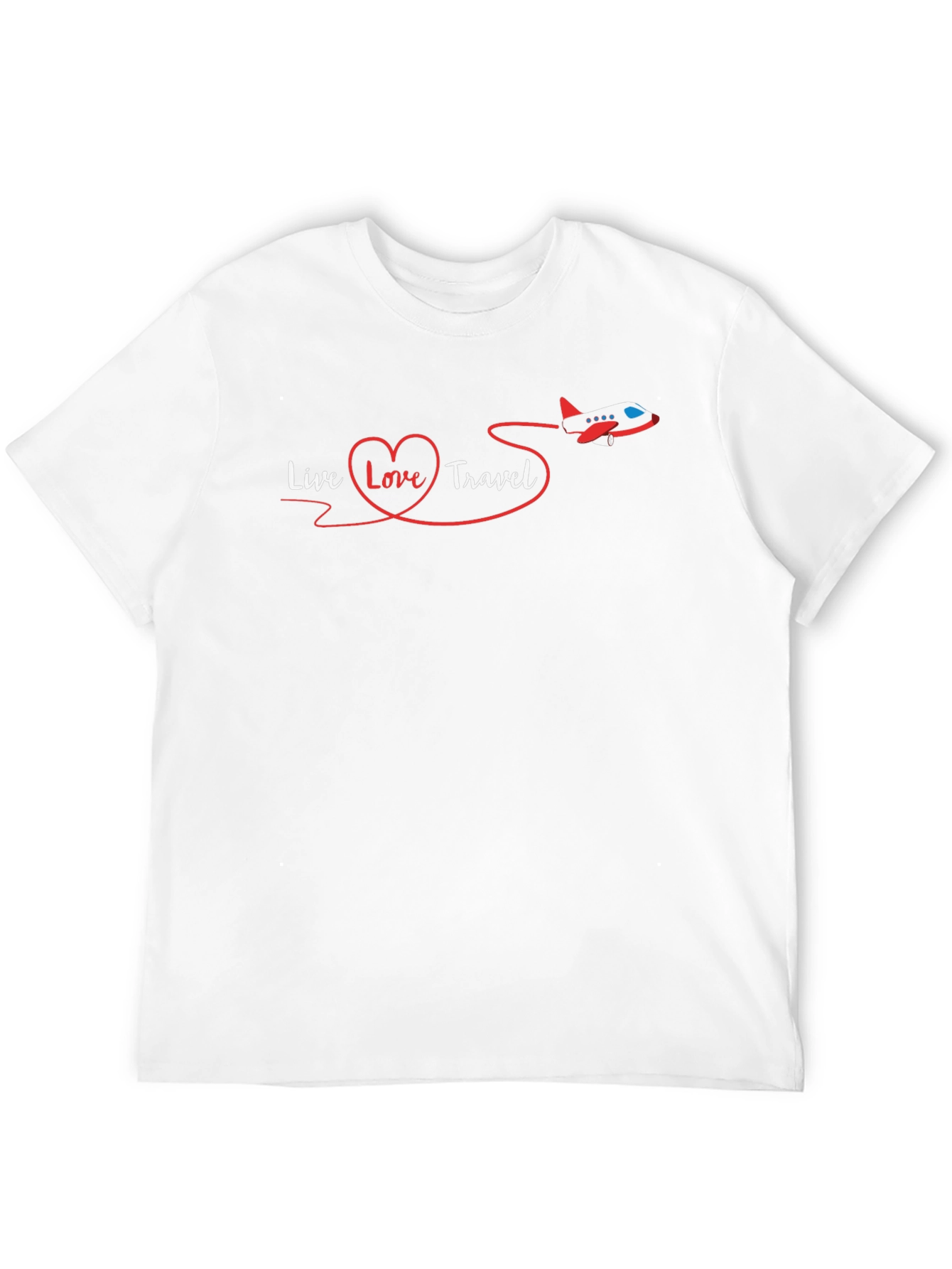 Live Love Travel Graphic Tee - Black Cotton Shirt