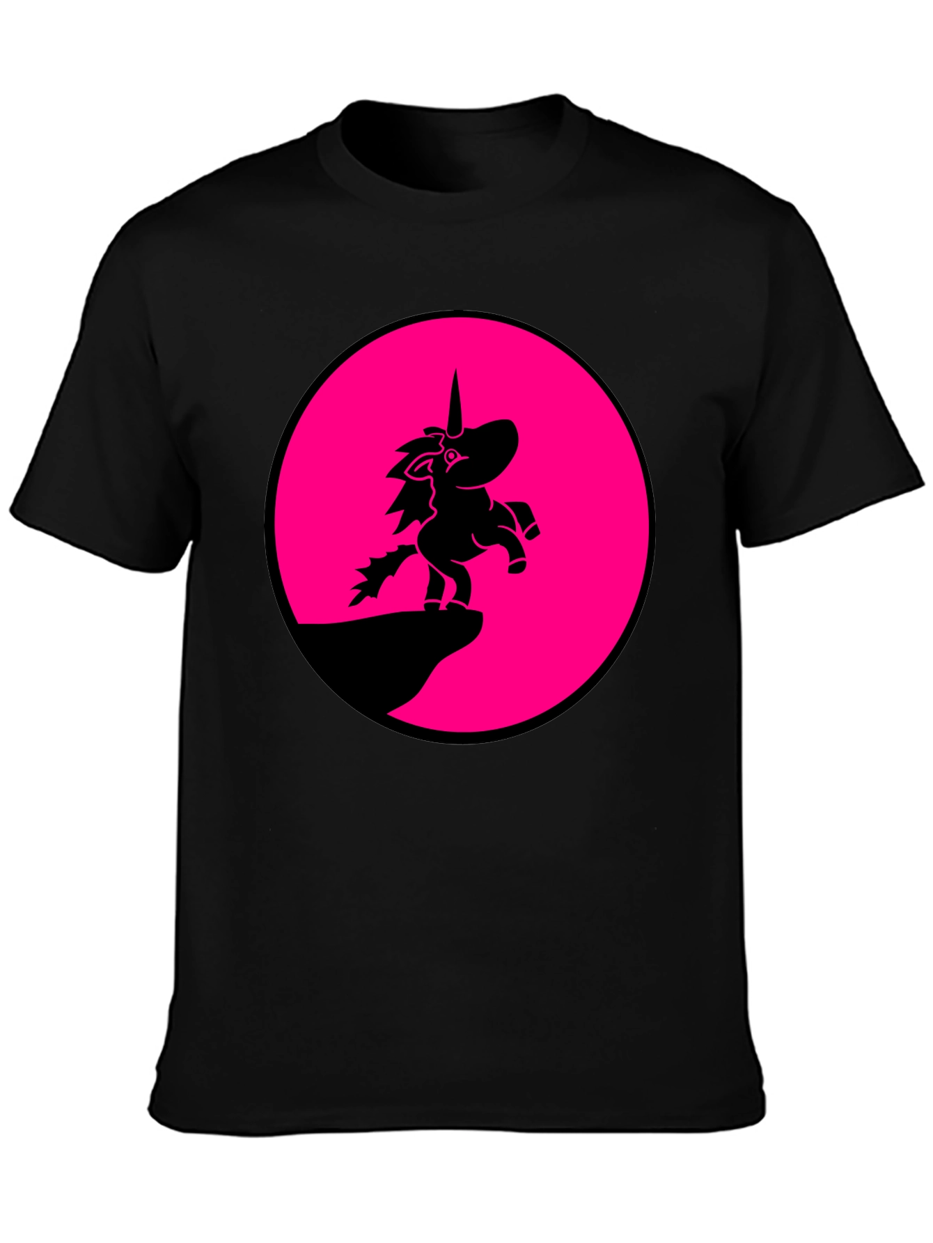 Unicorn Silhouette T-Shirt - Black