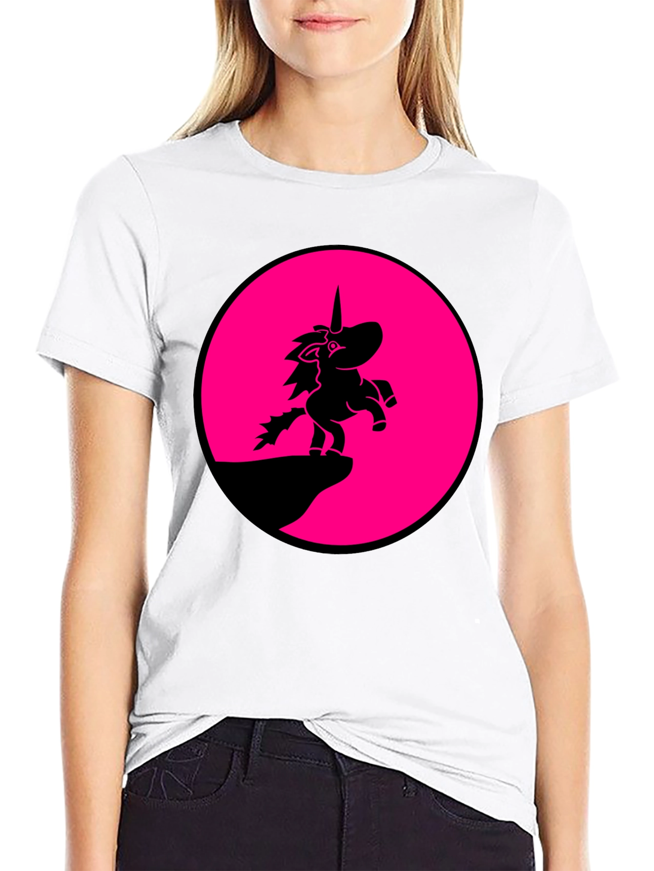 Unicorn Silhouette T-Shirt - Black