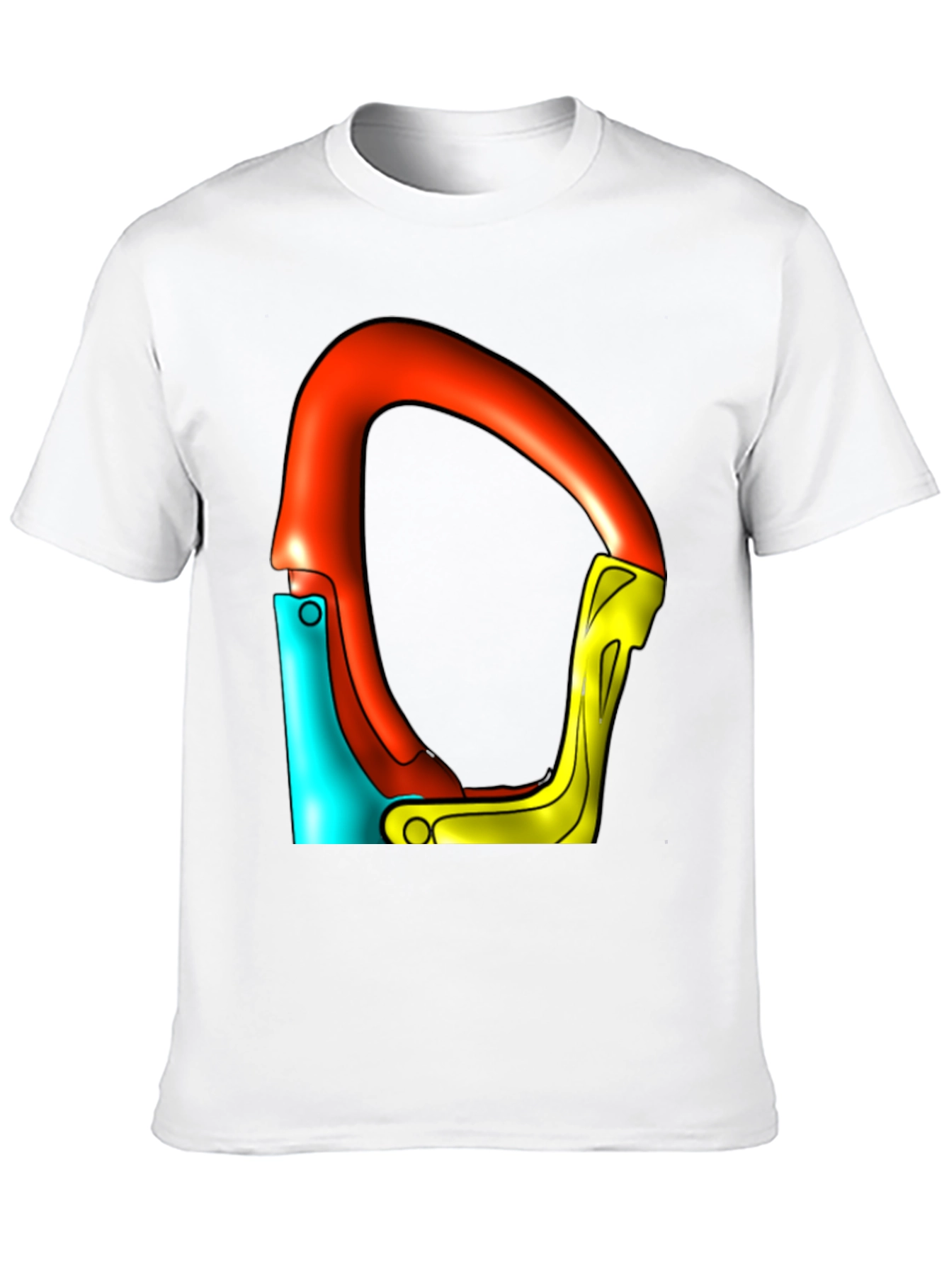 Colorful Carabiner Black T-Shirt