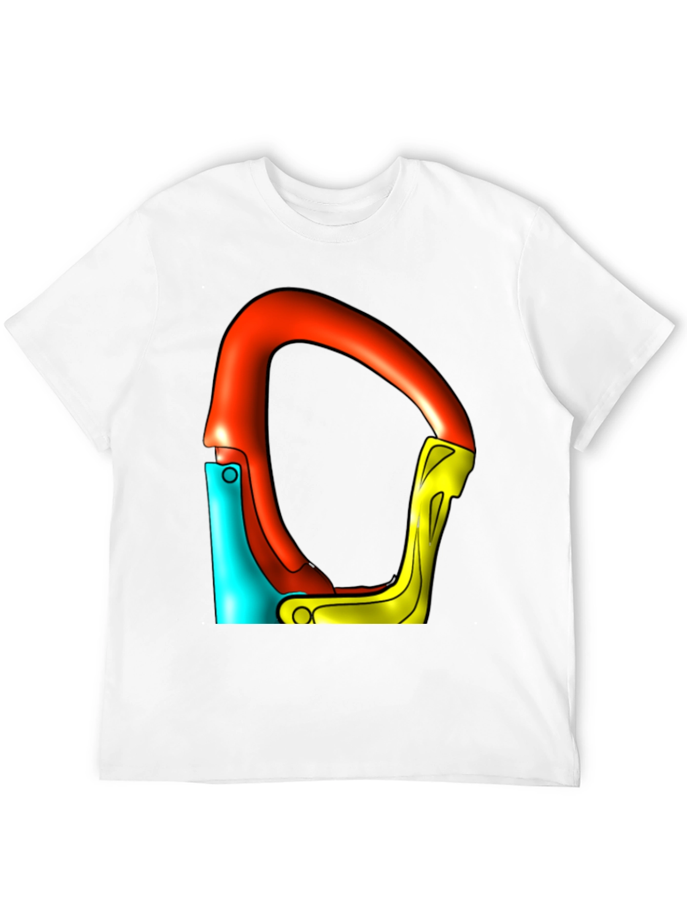 Colorful Carabiner Black T-Shirt