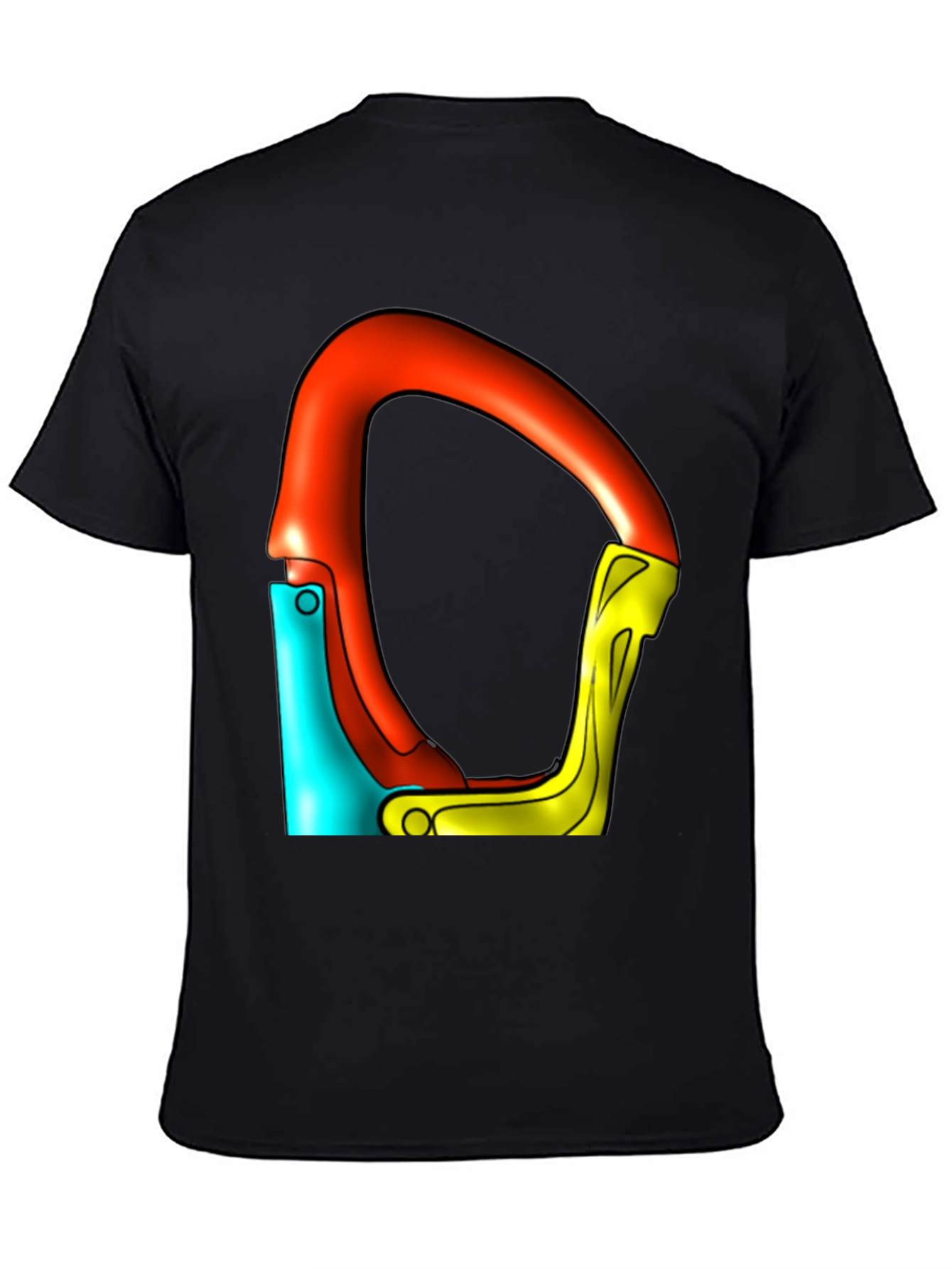 Colorful Carabiner Black T-Shirt