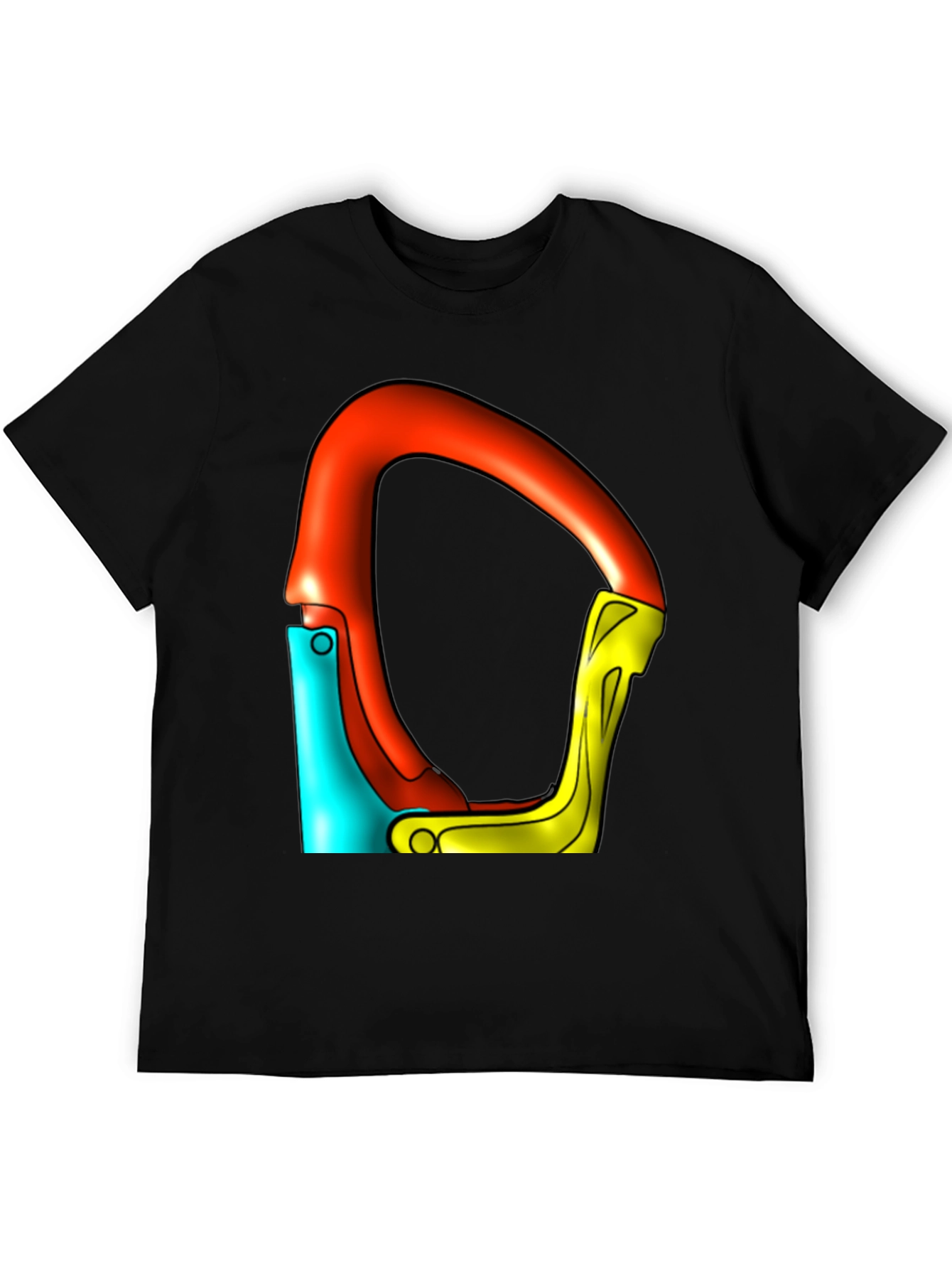 Colorful Carabiner Black T-Shirt