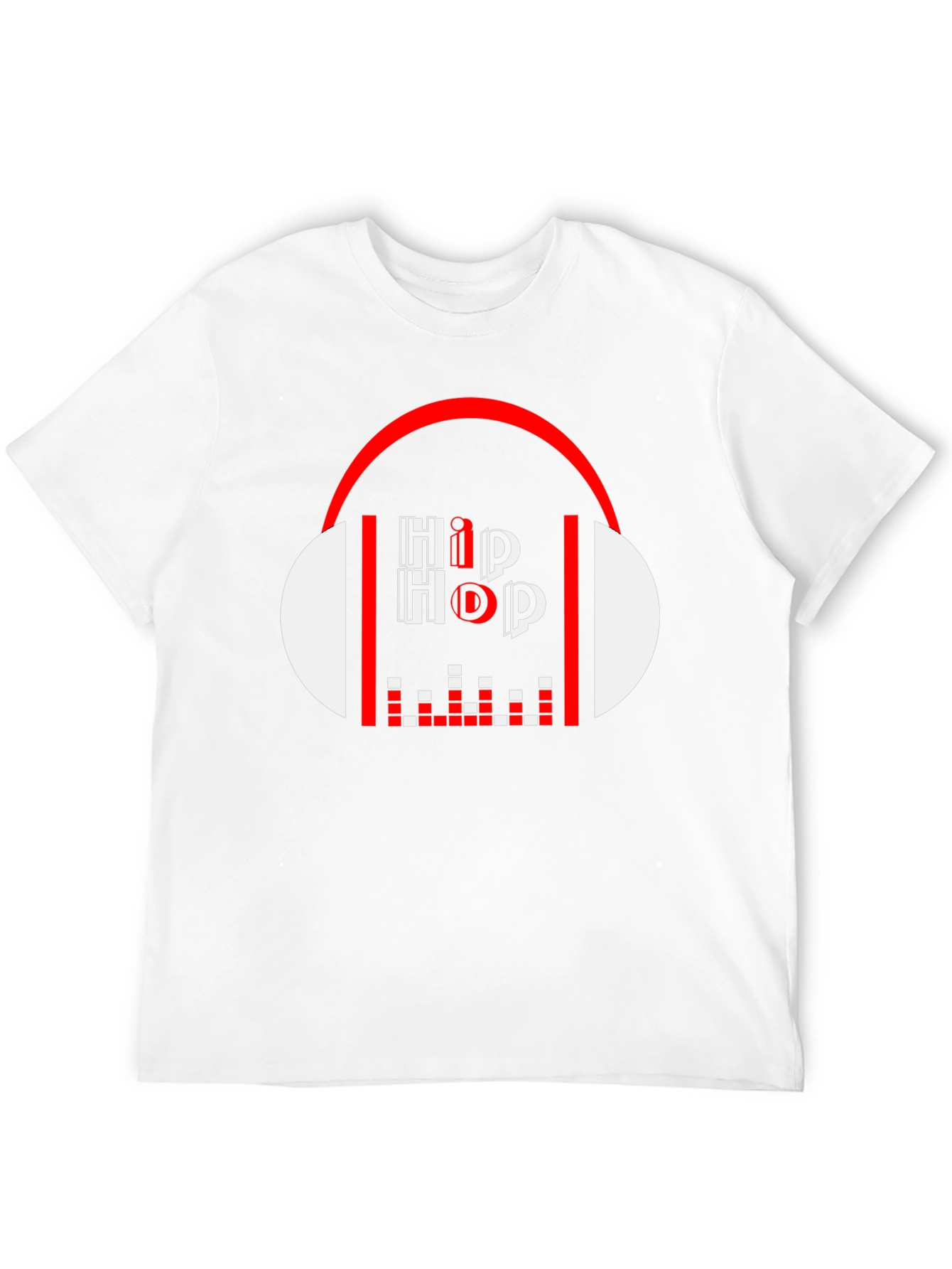 Hip Hop Graphic Tee - Black Cotton Blend